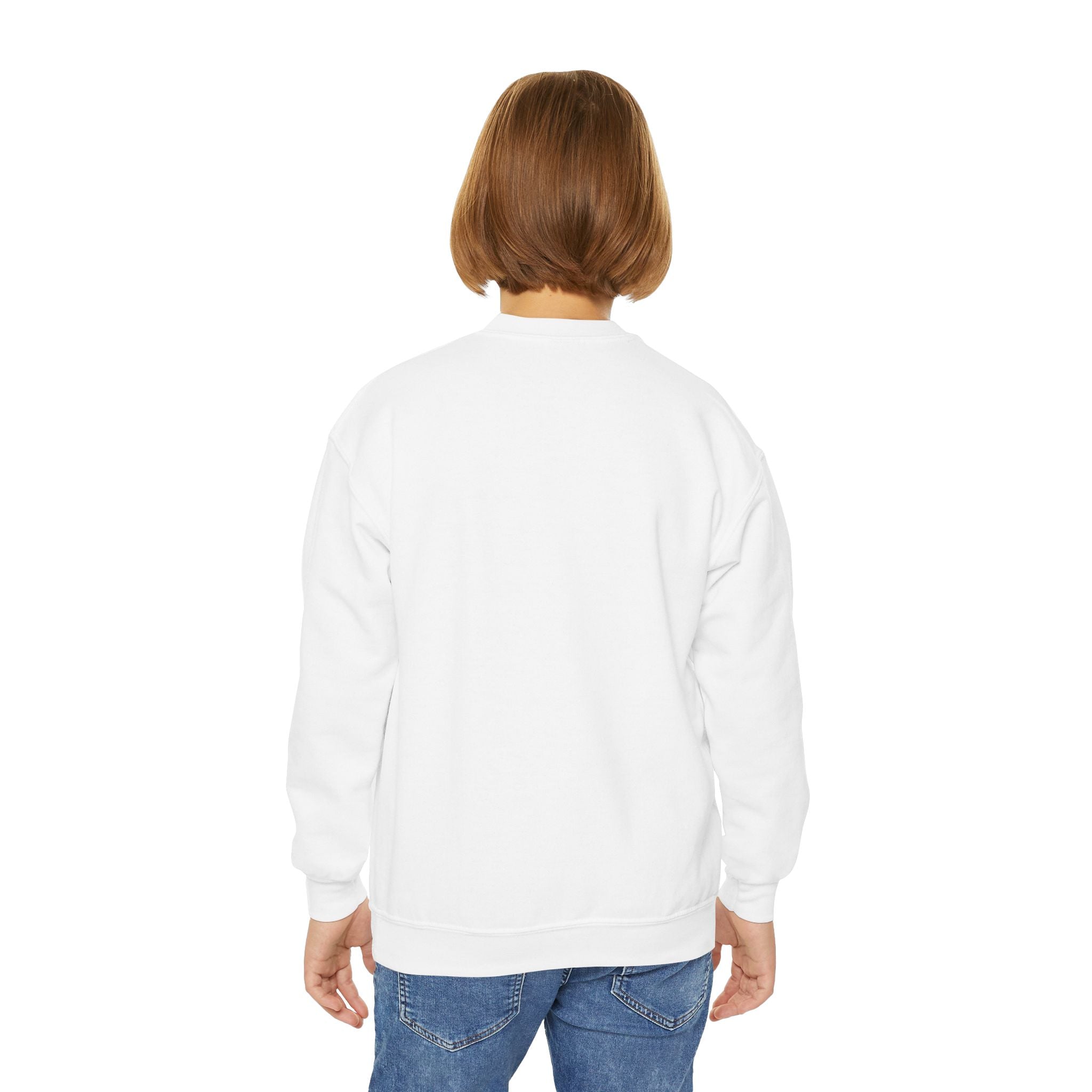 "Corazon de hojalata" Youth Crewneck Sweatshirt — Bright Sacred Heart Graphic Tee for Kids
