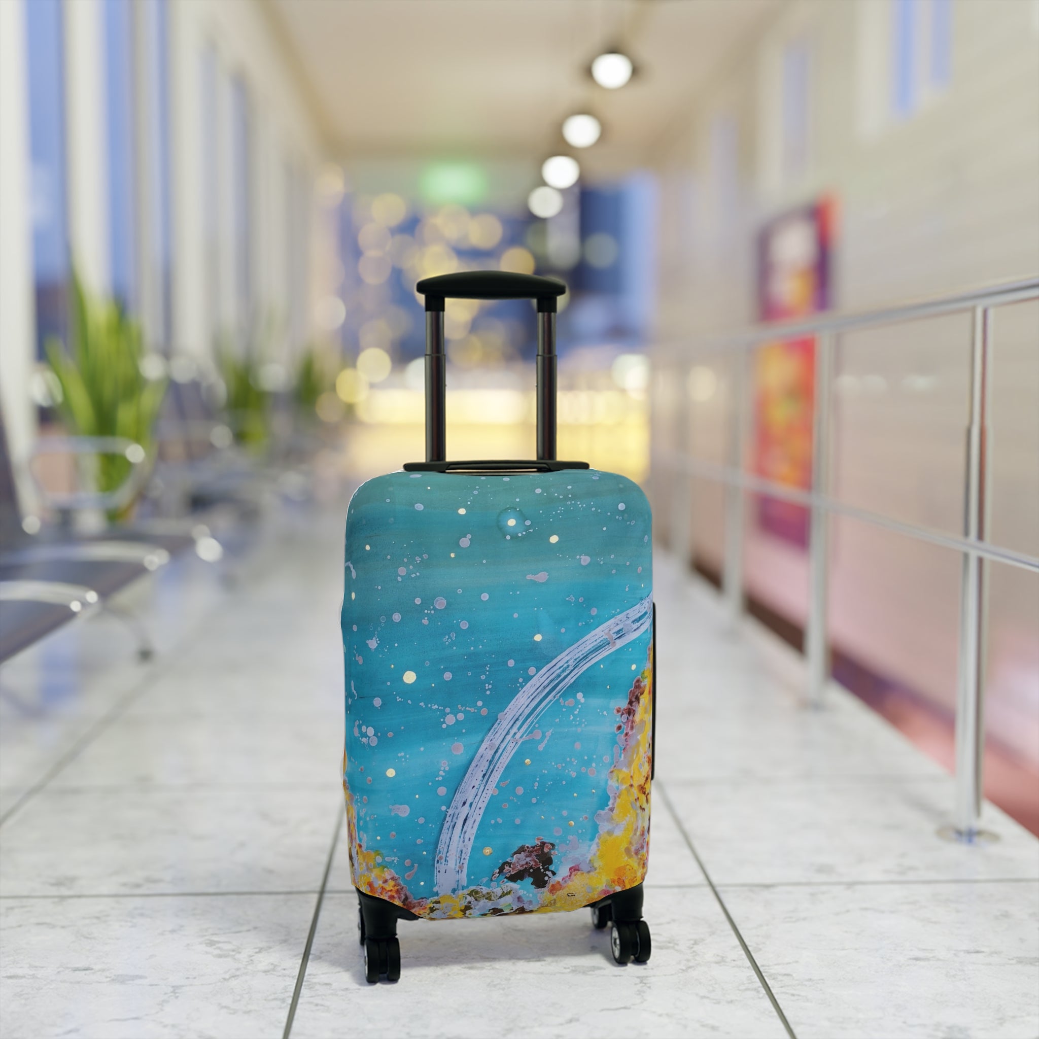 Luggage Cover - Abstract Ocean Galaxy Travel Protector