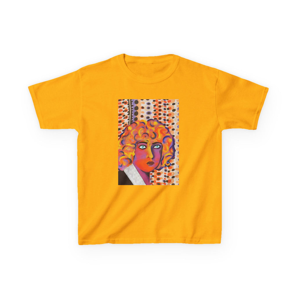 Kids Art Tee — Colorful Nahui Olin Pop Portrait Graphic