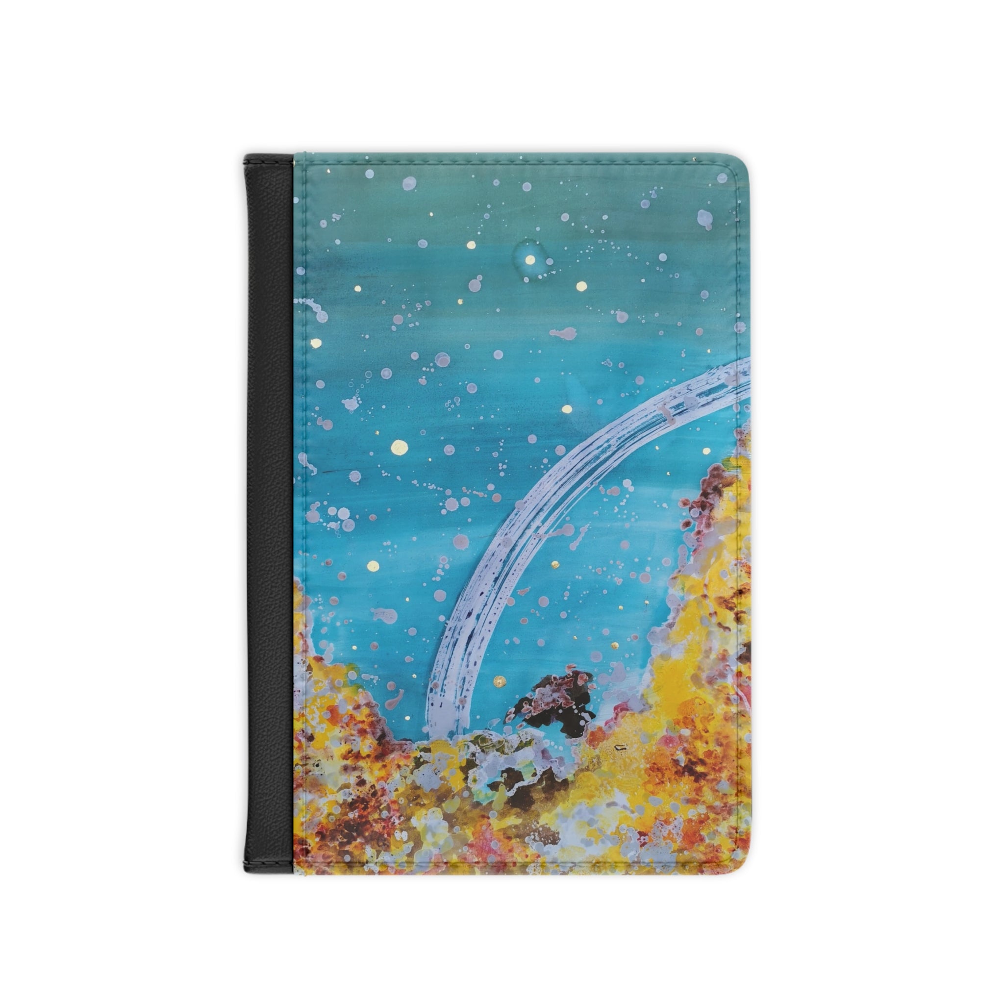 Passport Cover — Abstract Ocean Arch Travel Wallet