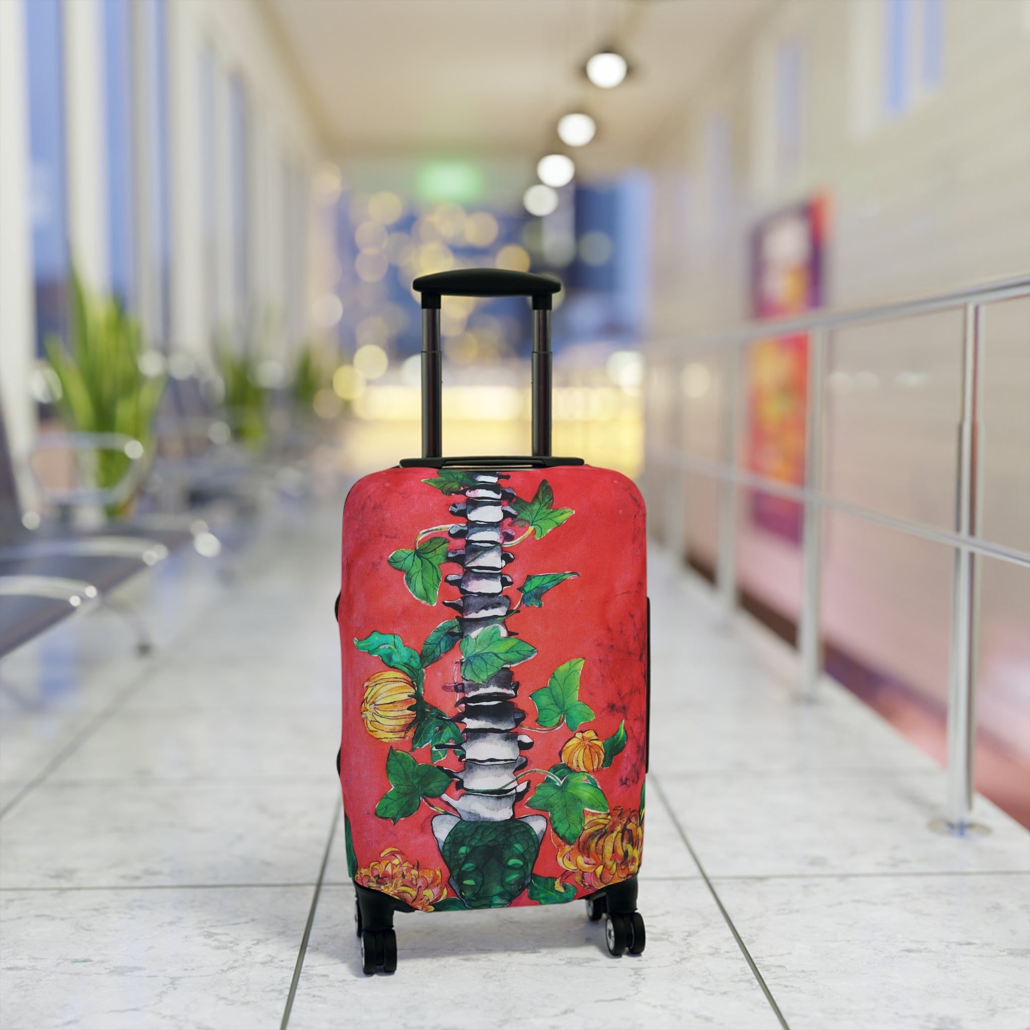 Luggage Cover - Spinal Vine Pumpkin Travel Protector