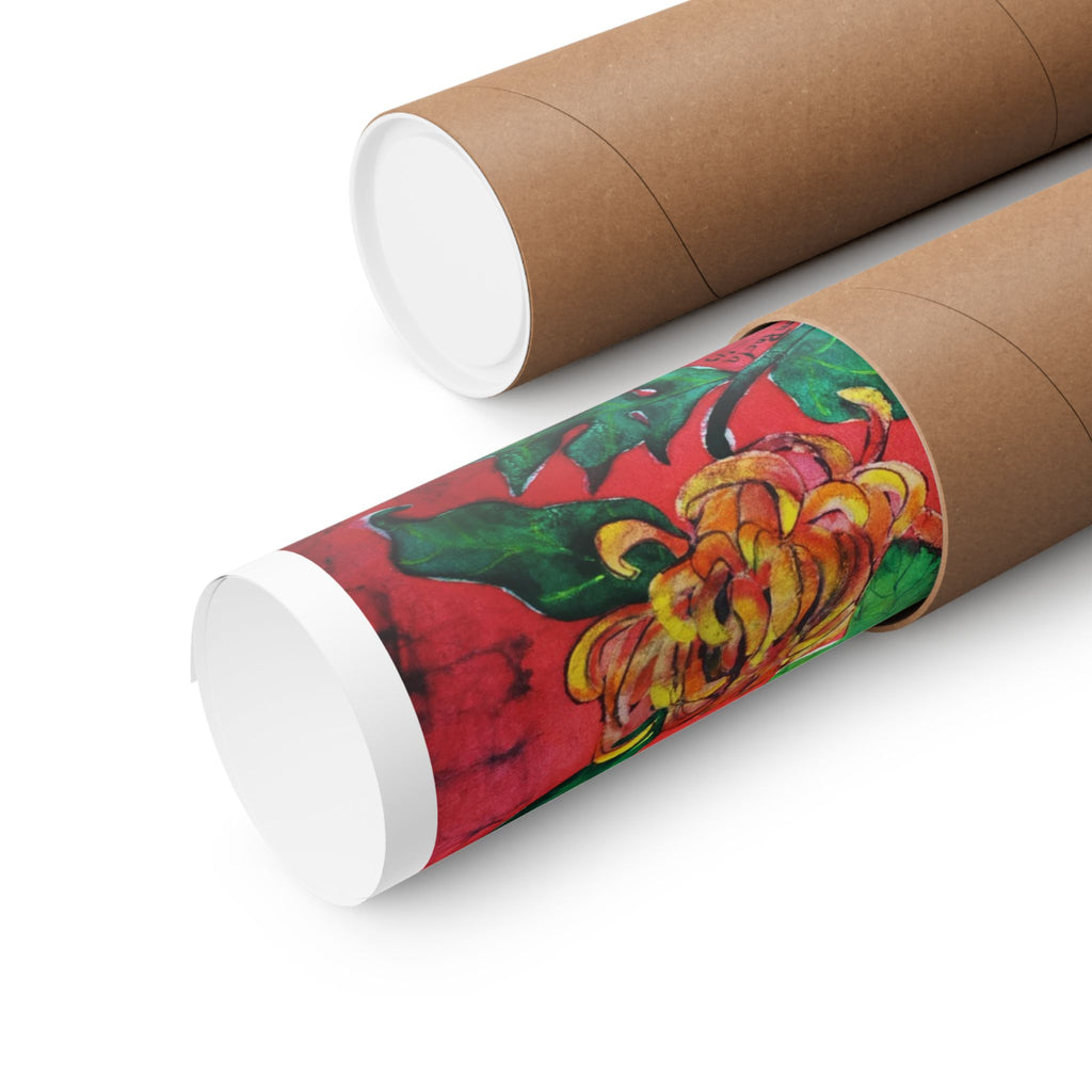 Spine & Chrysanthemum Art Poster — Botanical Anatomy Vertical Print