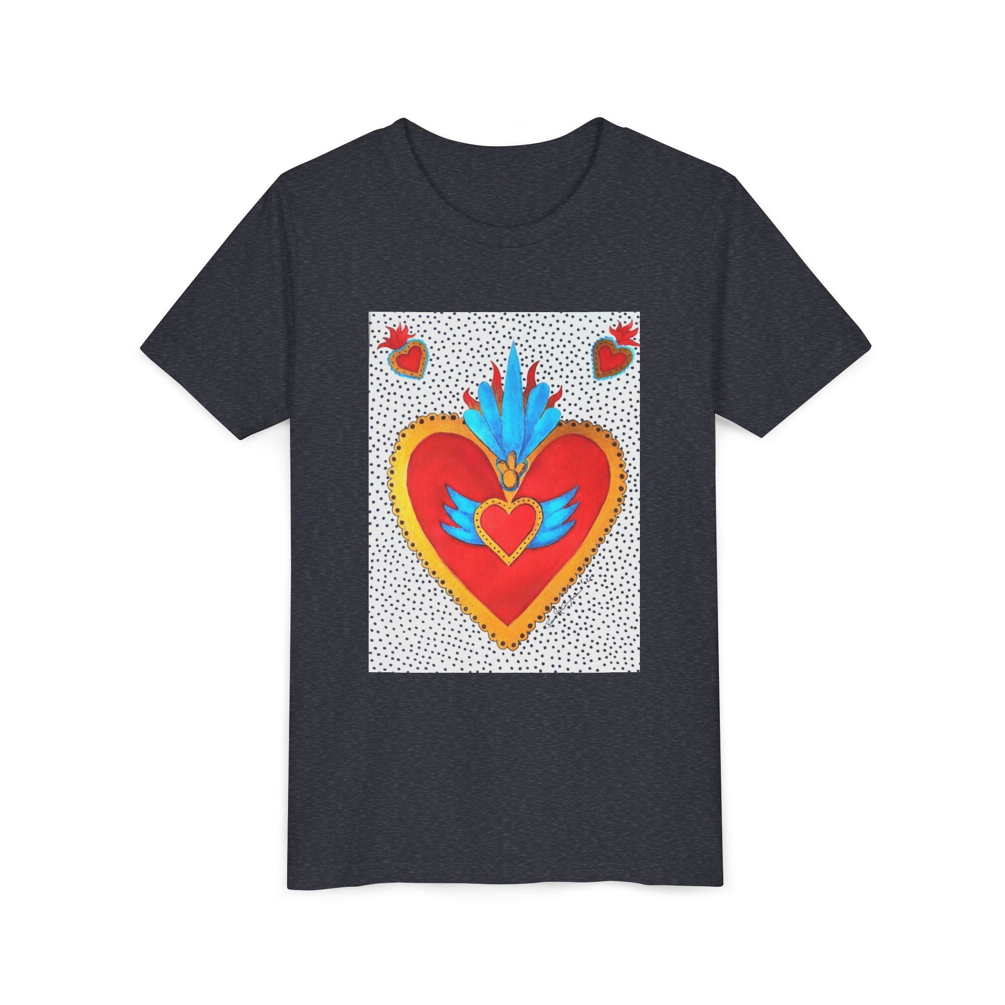 T-shirt enfant - T-shirt enfant graphique Cœur sacré coloré