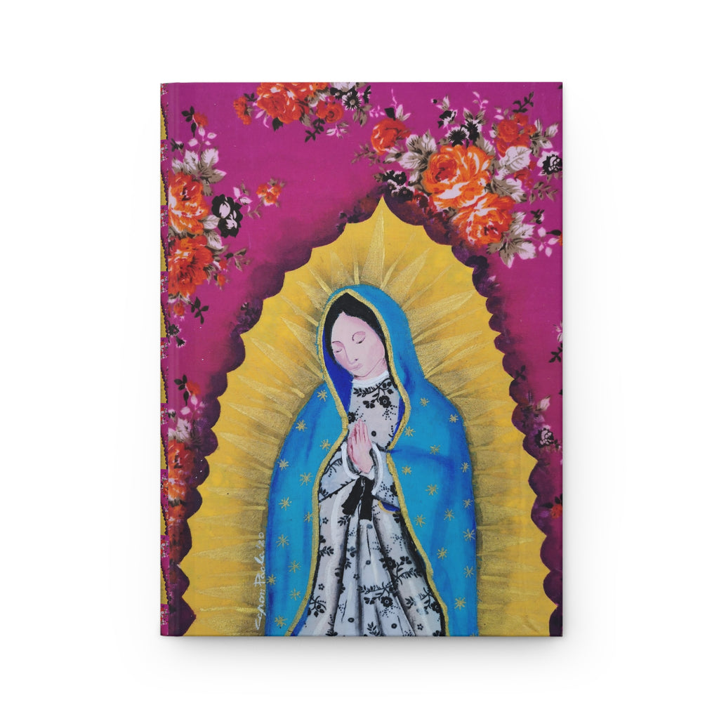 Our Lady of Guadalupe Hardcover Journal — Floral Mexican Folk Art Notebook