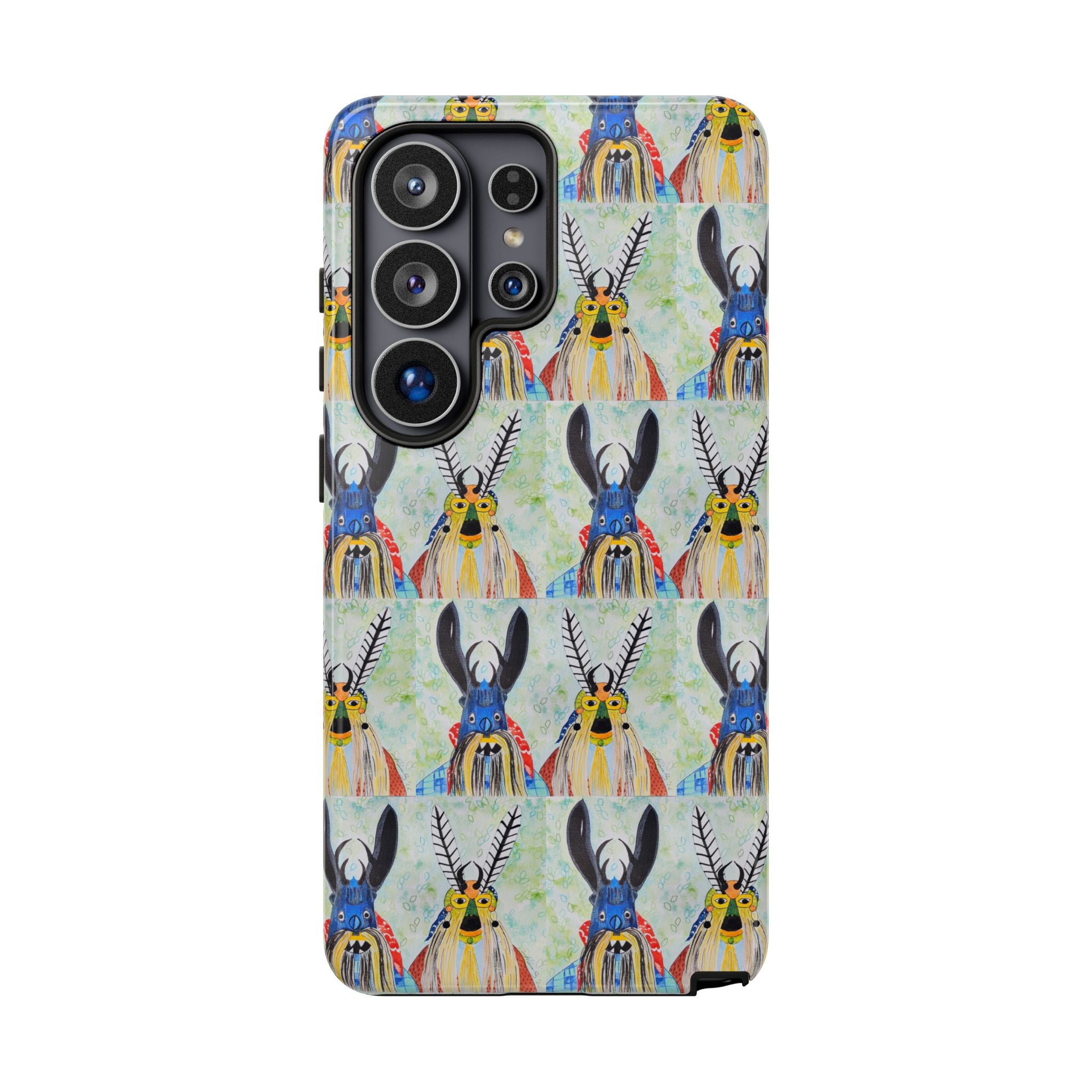 Colorful Tribal Stag Phone Case — Vibrant Antler Art Protective Case
