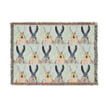 Hare Pattern Woven Blanket — Reversible Rabbit Throw for Cozy Home Decor