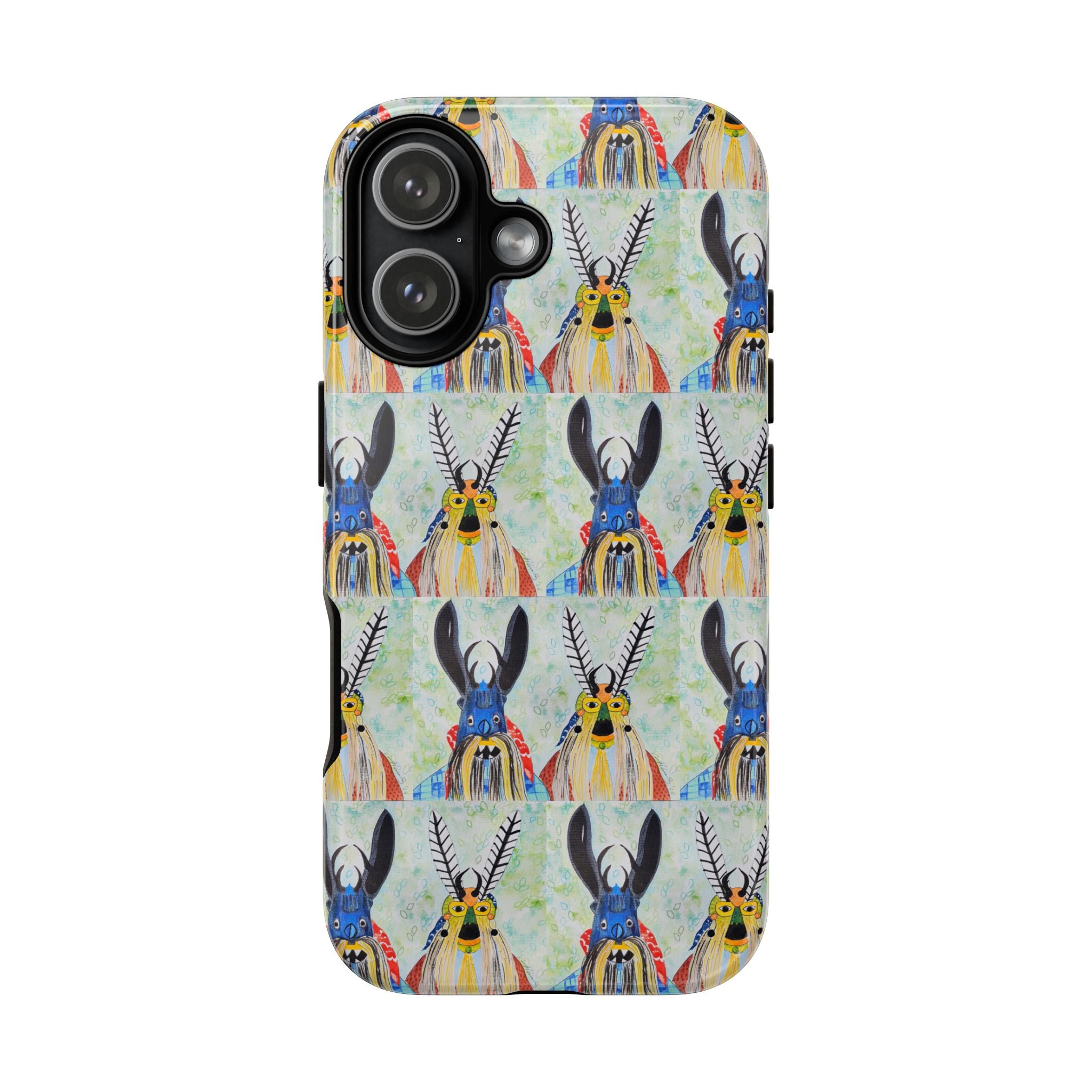 Colorful Tribal Stag Phone Case — Vibrant Antler Art Protective Case
