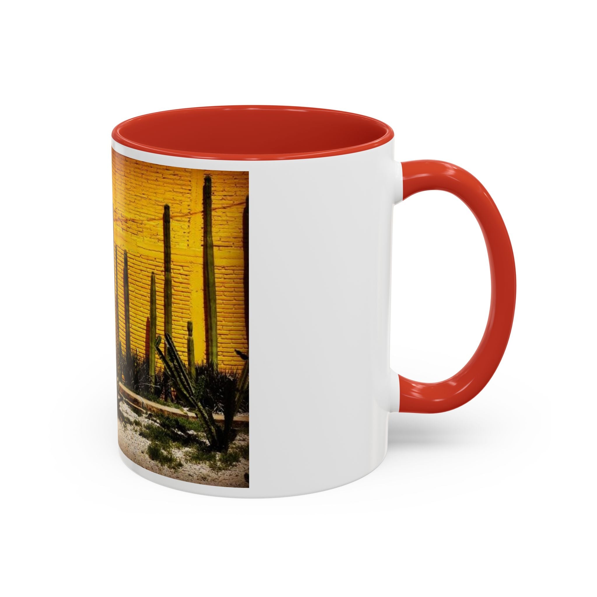 Desert Sunset Coffee Mug — Saguaro Cactus Accent Mug (11/15 oz)