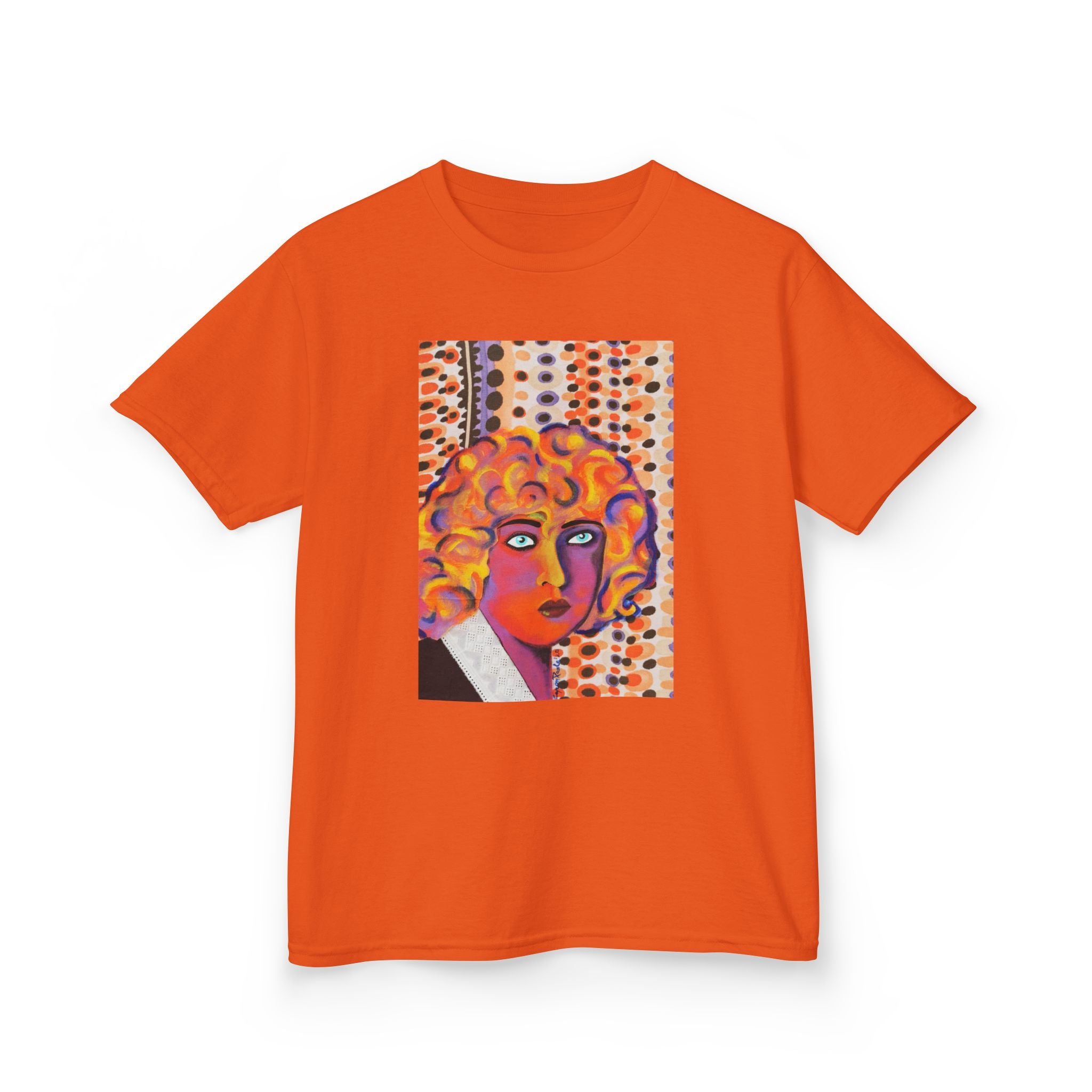 Kids Art Tee — Colorful Nahui Olin Pop Portrait Graphic