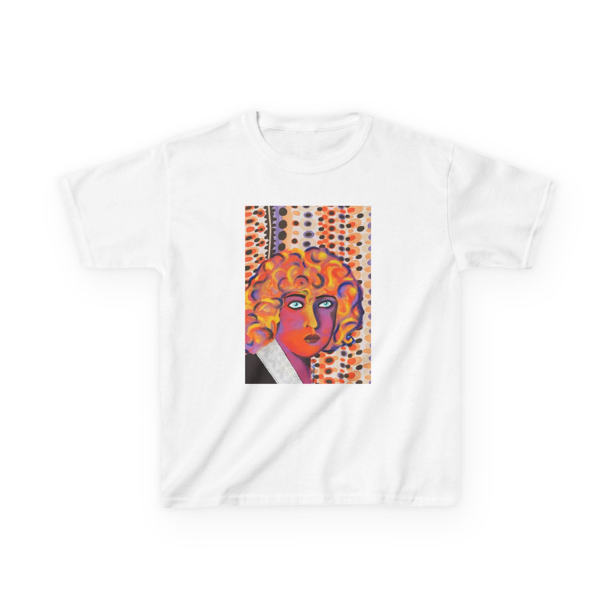 Kids Art Tee — Colorful Nahui Olin Pop Portrait Graphic