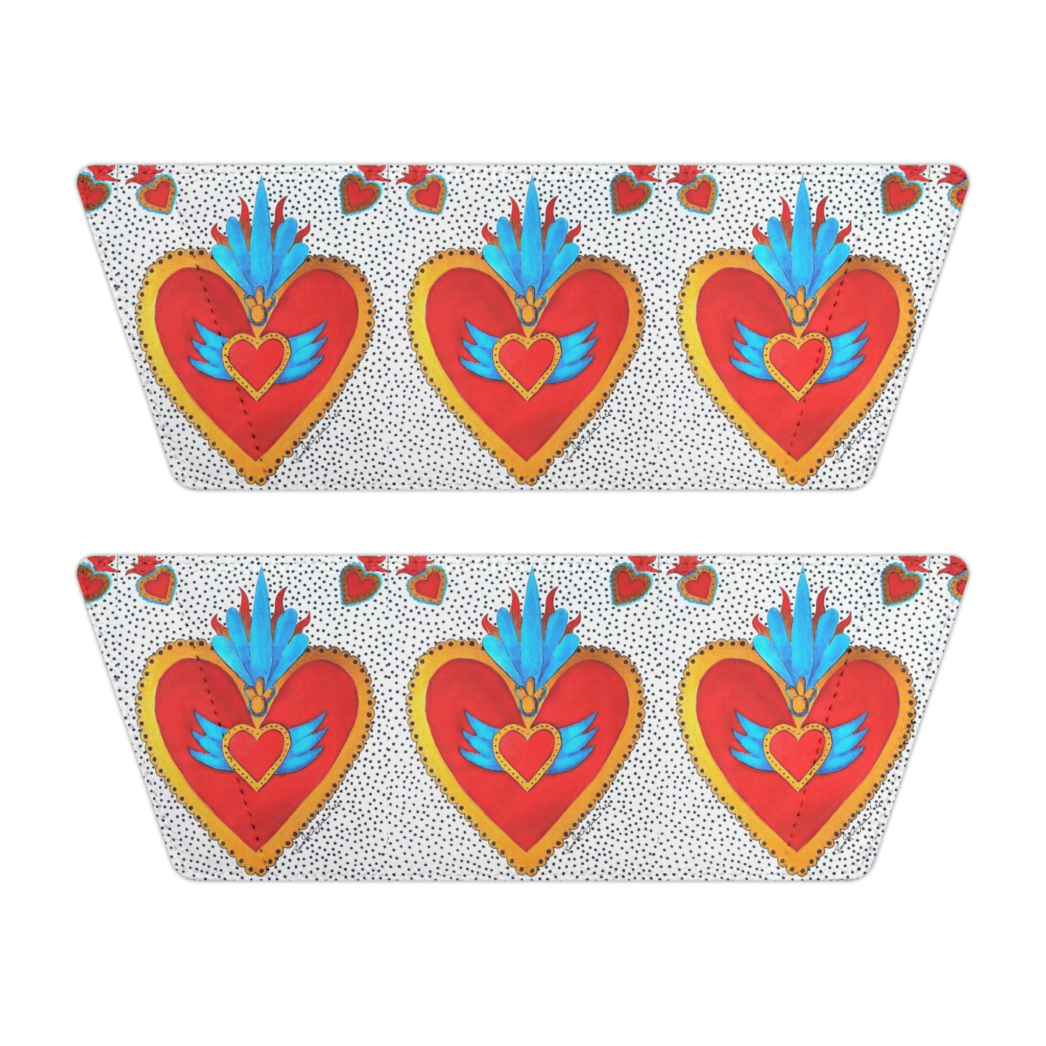 Youth Heart Pattern Slide Sandals — Colorful Removable-Strap Summer Slides