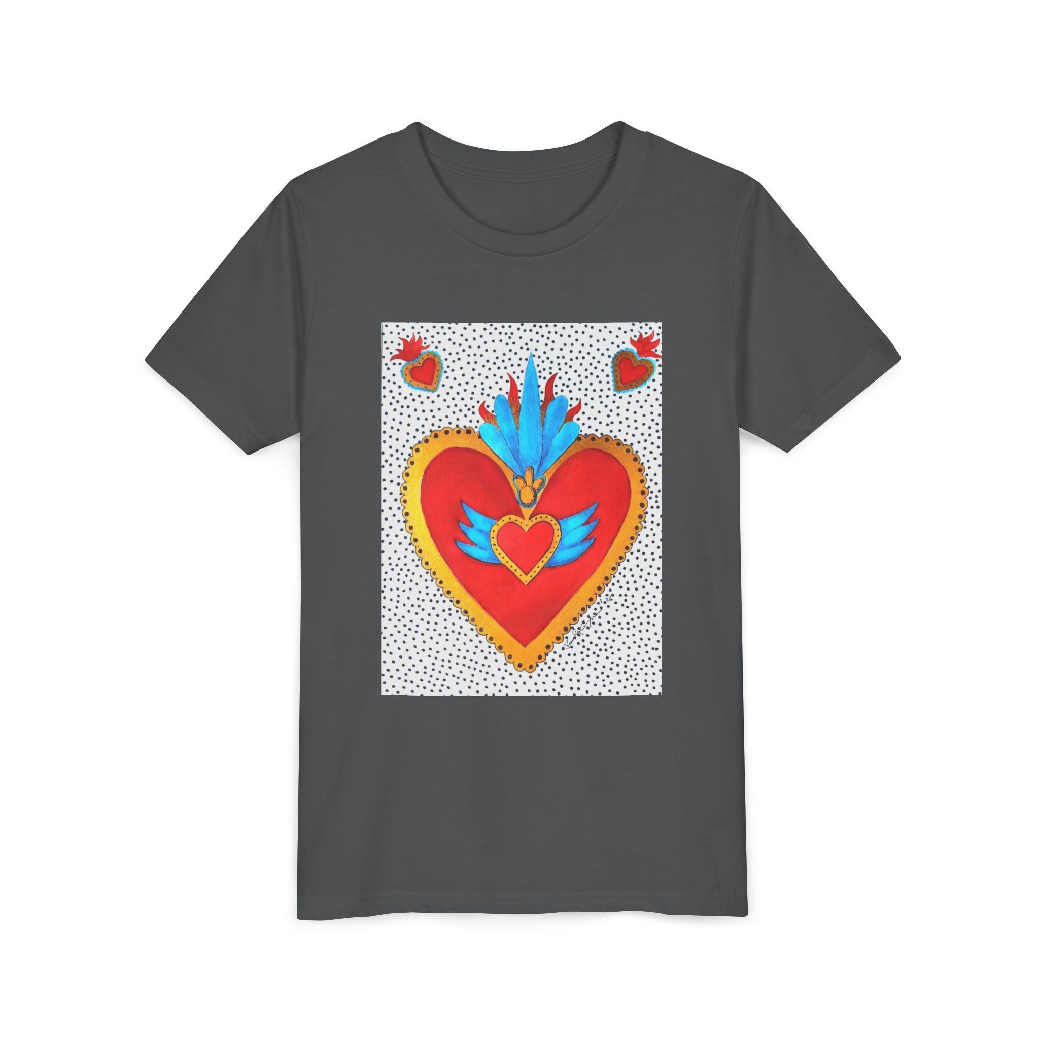 T-shirt enfant - T-shirt enfant graphique Cœur sacré coloré