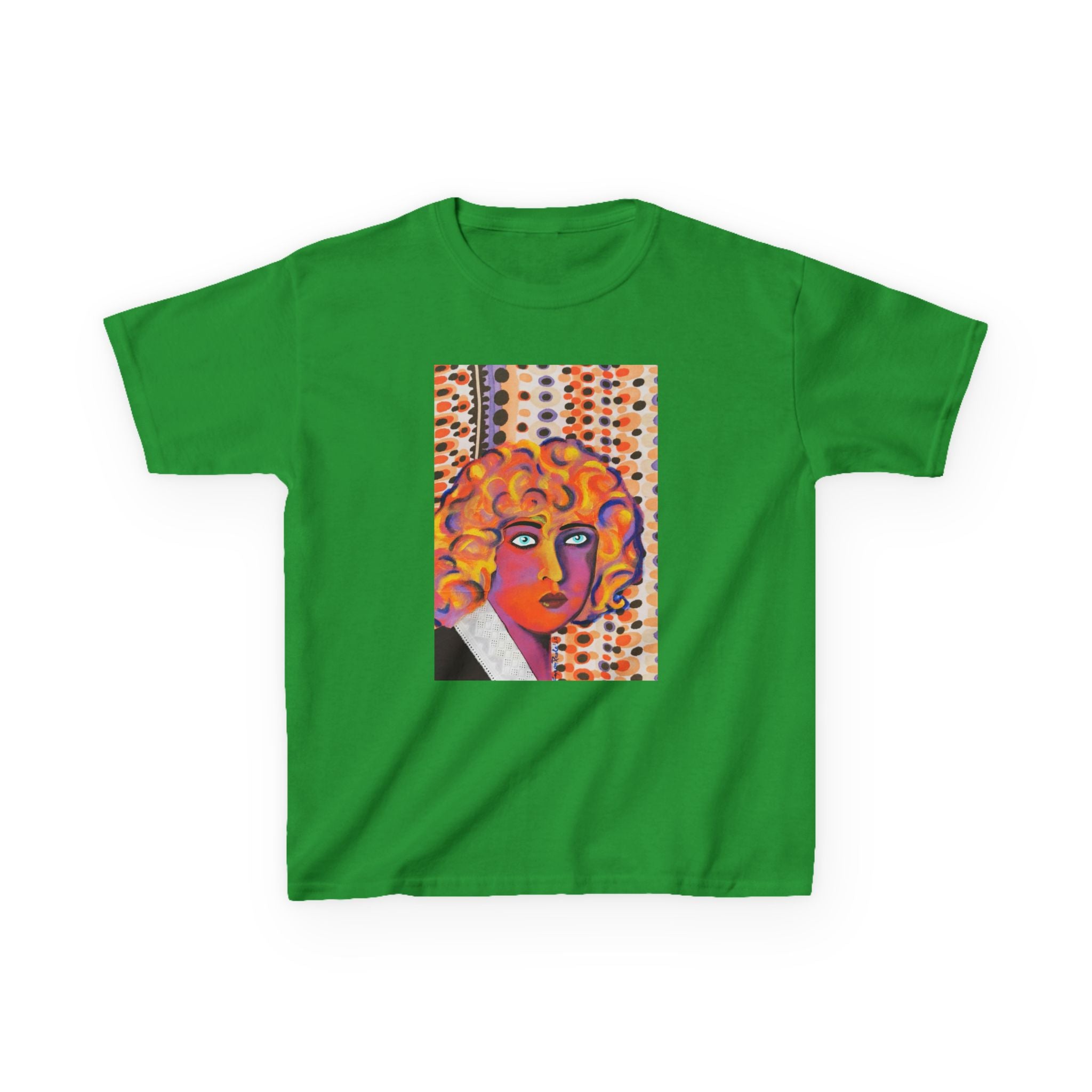 Kids Art Tee — Colorful Nahui Olin Pop Portrait Graphic