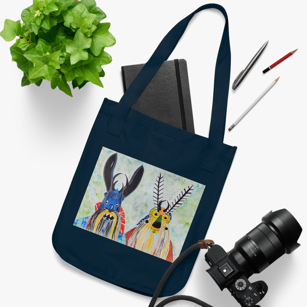 Tote Bag — Colorful Folk Art Animal Portraits Canvas Tote