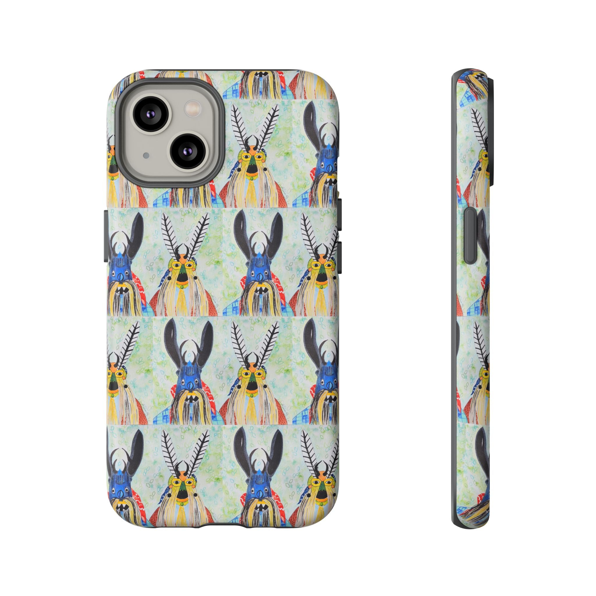 Colorful Tribal Stag Phone Case — Vibrant Antler Art Protective Case