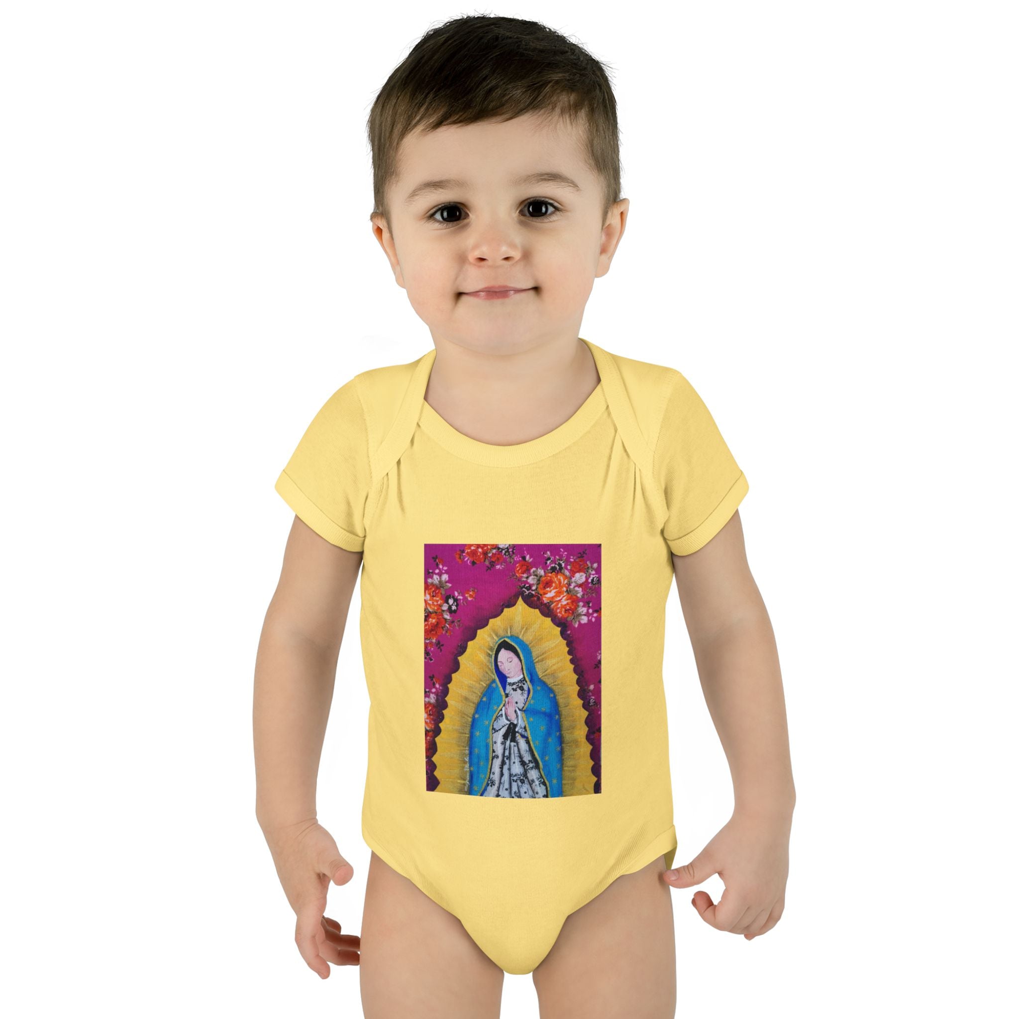 Our Lady of Guadalupe Baby Bodysuit – Infant Catholic Religious Onesie