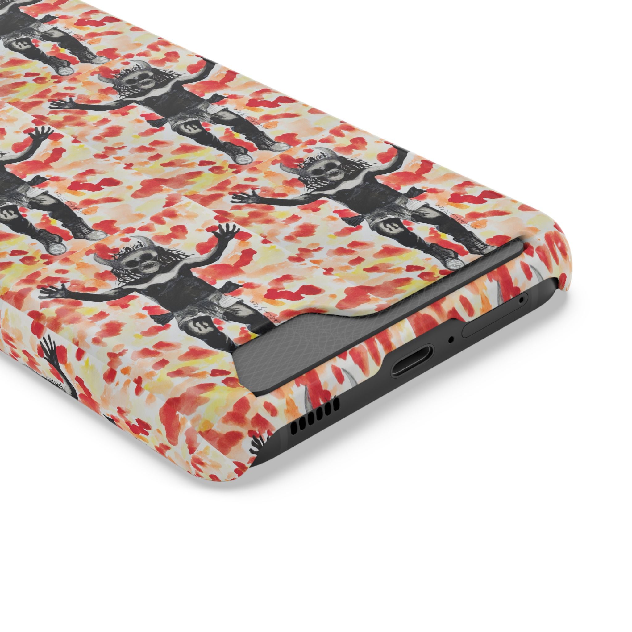 Phone Case — Mexican Devil Pattern with Card Holder