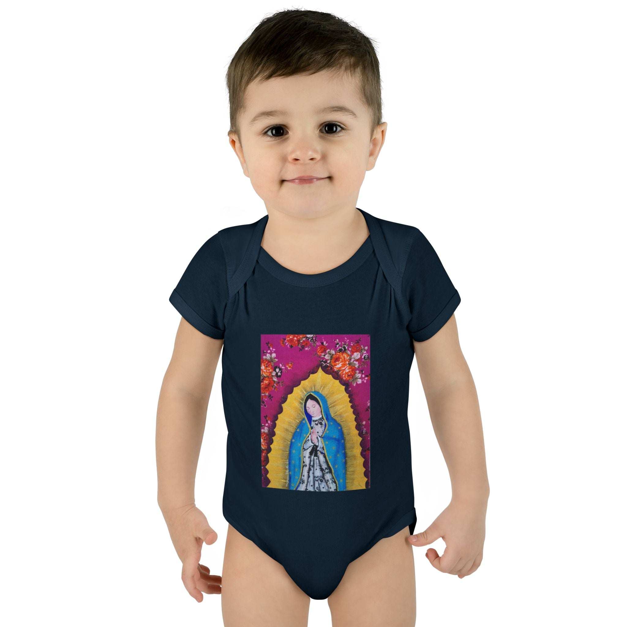 Our Lady of Guadalupe Baby Bodysuit – Infant Catholic Religious Onesie
