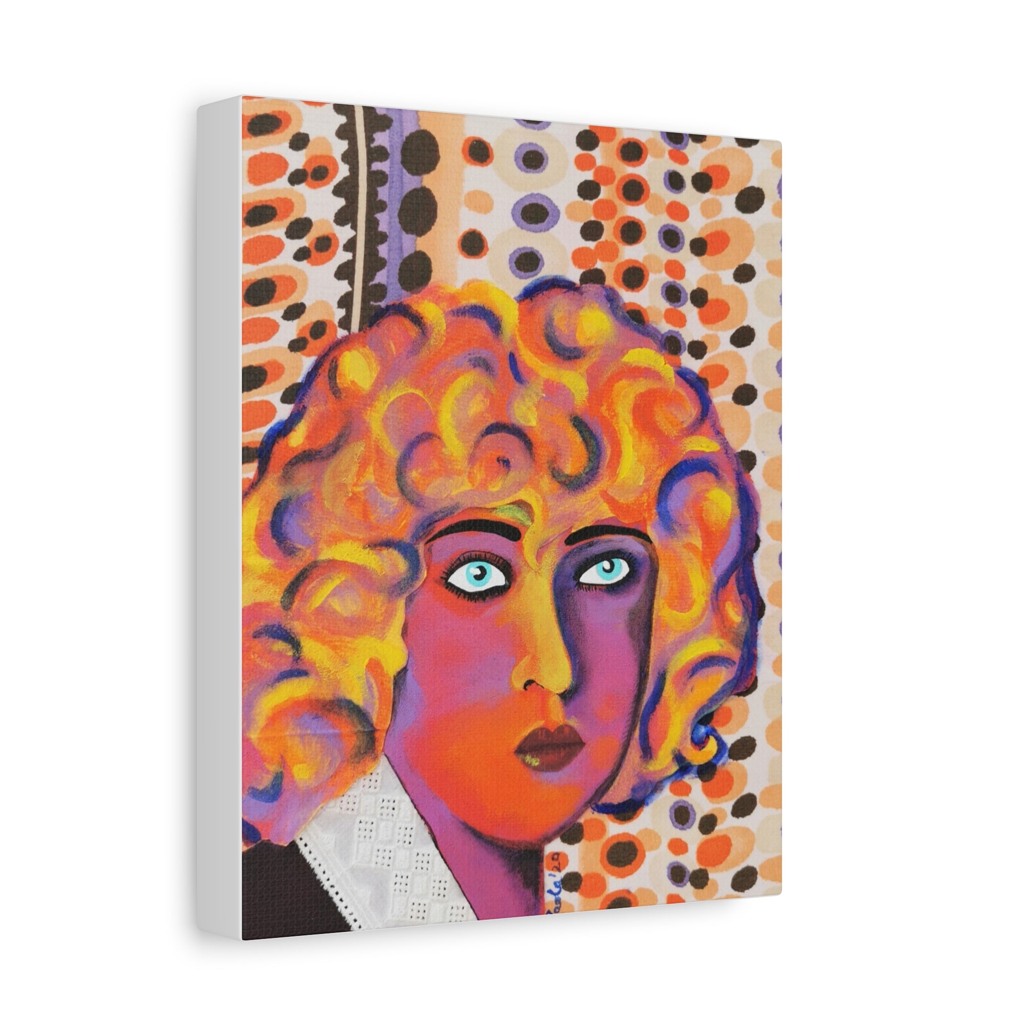 Colorful Pop Art Nahui Olin Portrait Canvas - Matte Stretched Wall Art