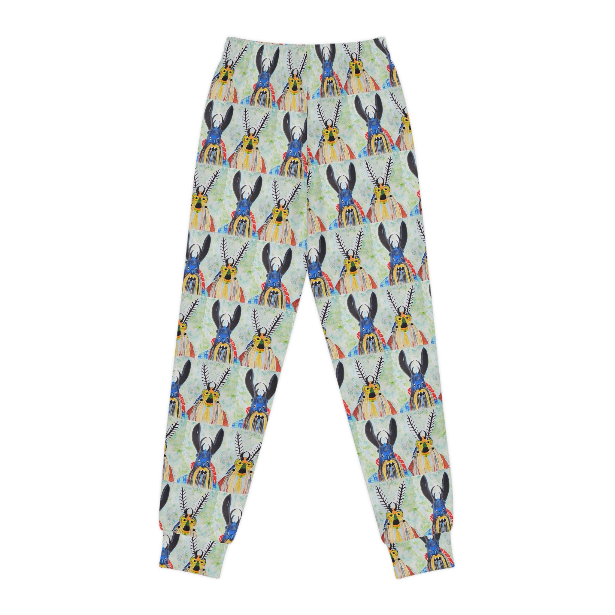 Kids Donkey Pattern All-Over-Print Joggers