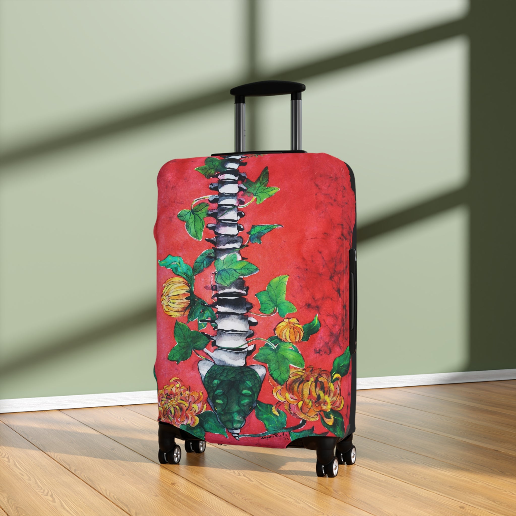 Luggage Cover - Spinal Vine Pumpkin Travel Protector