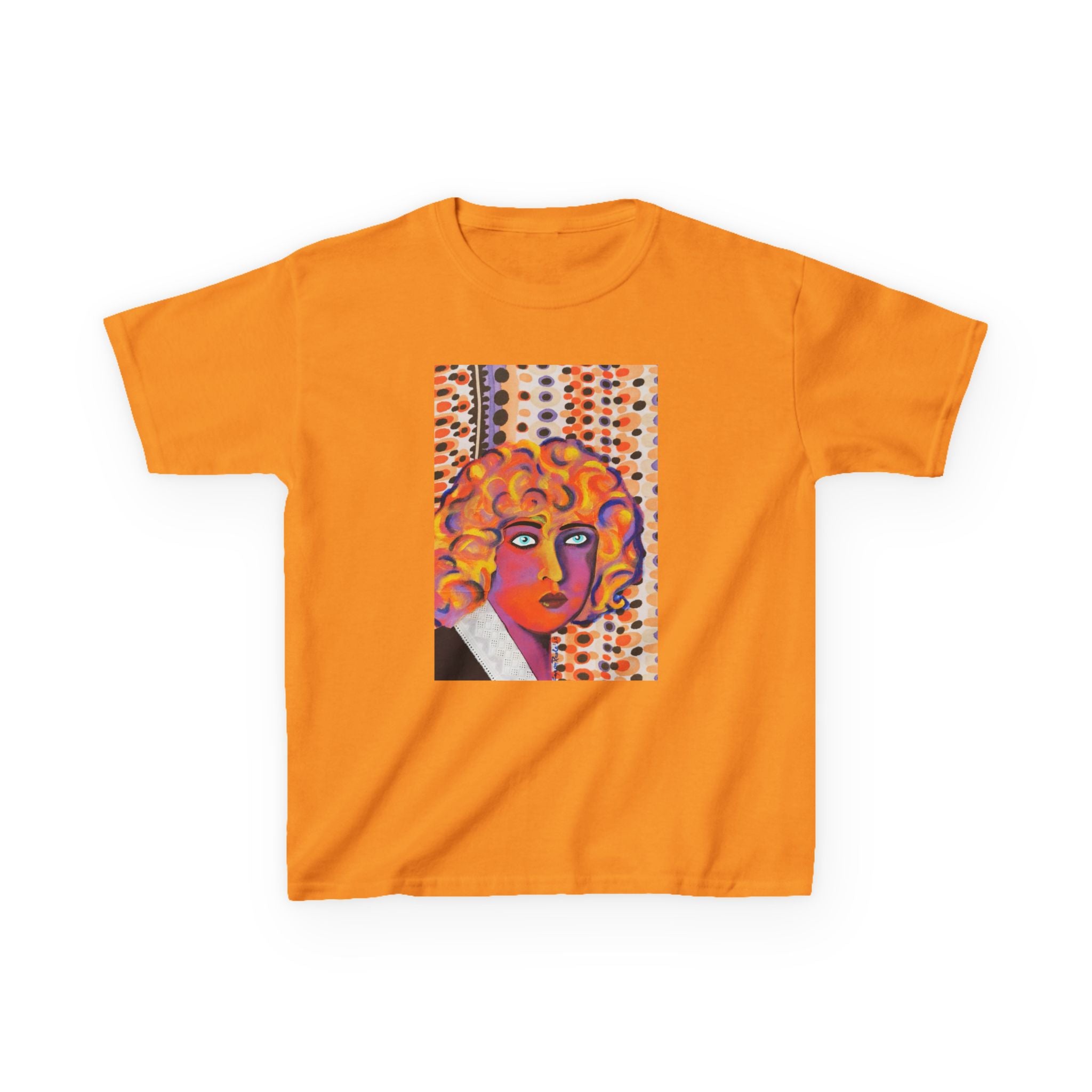 Kids Art Tee — Colorful Nahui Olin Pop Portrait Graphic