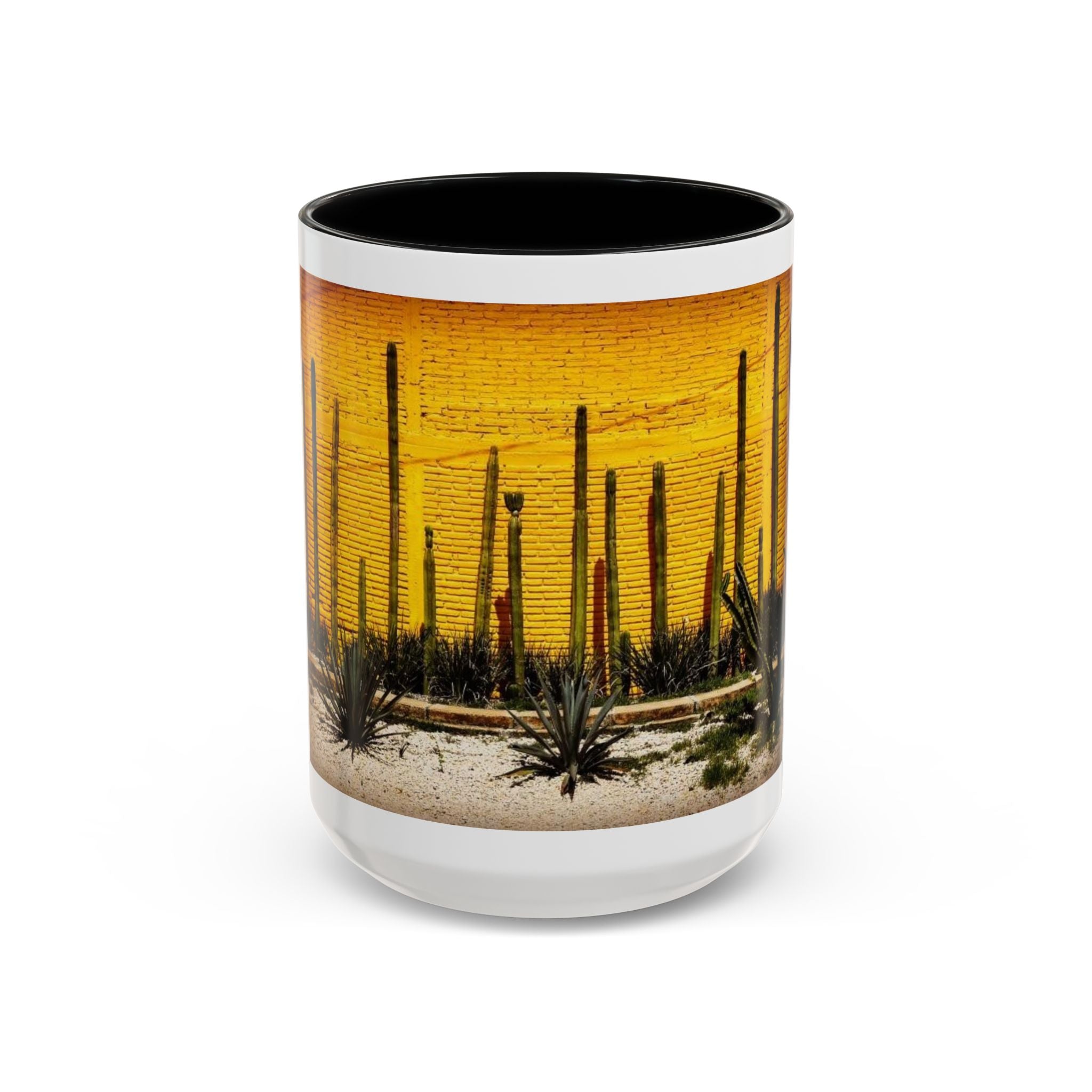 Desert Sunset Coffee Mug — Saguaro Cactus Accent Mug (11/15 oz)