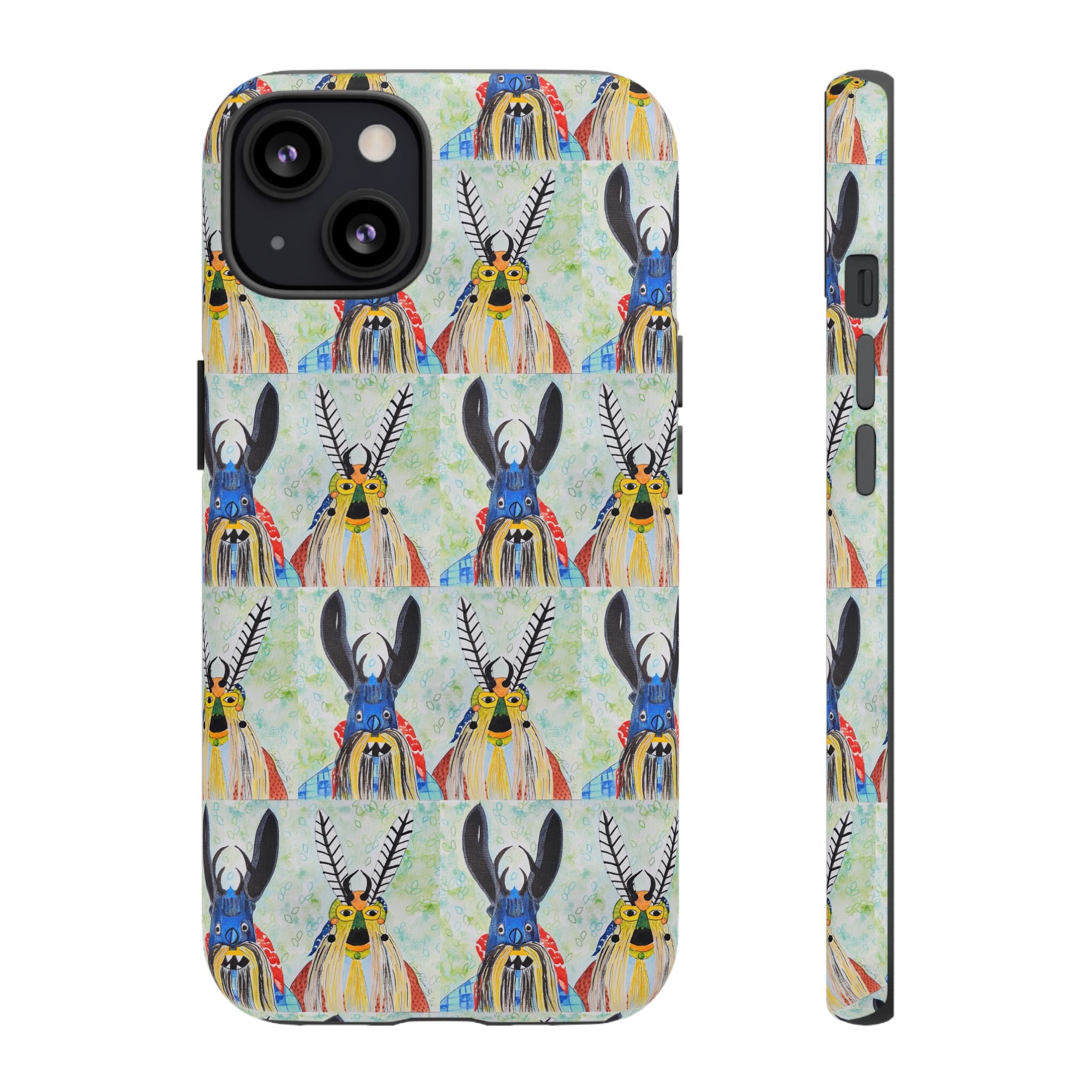 Colorful Tribal Stag Phone Case — Vibrant Antler Art Protective Case