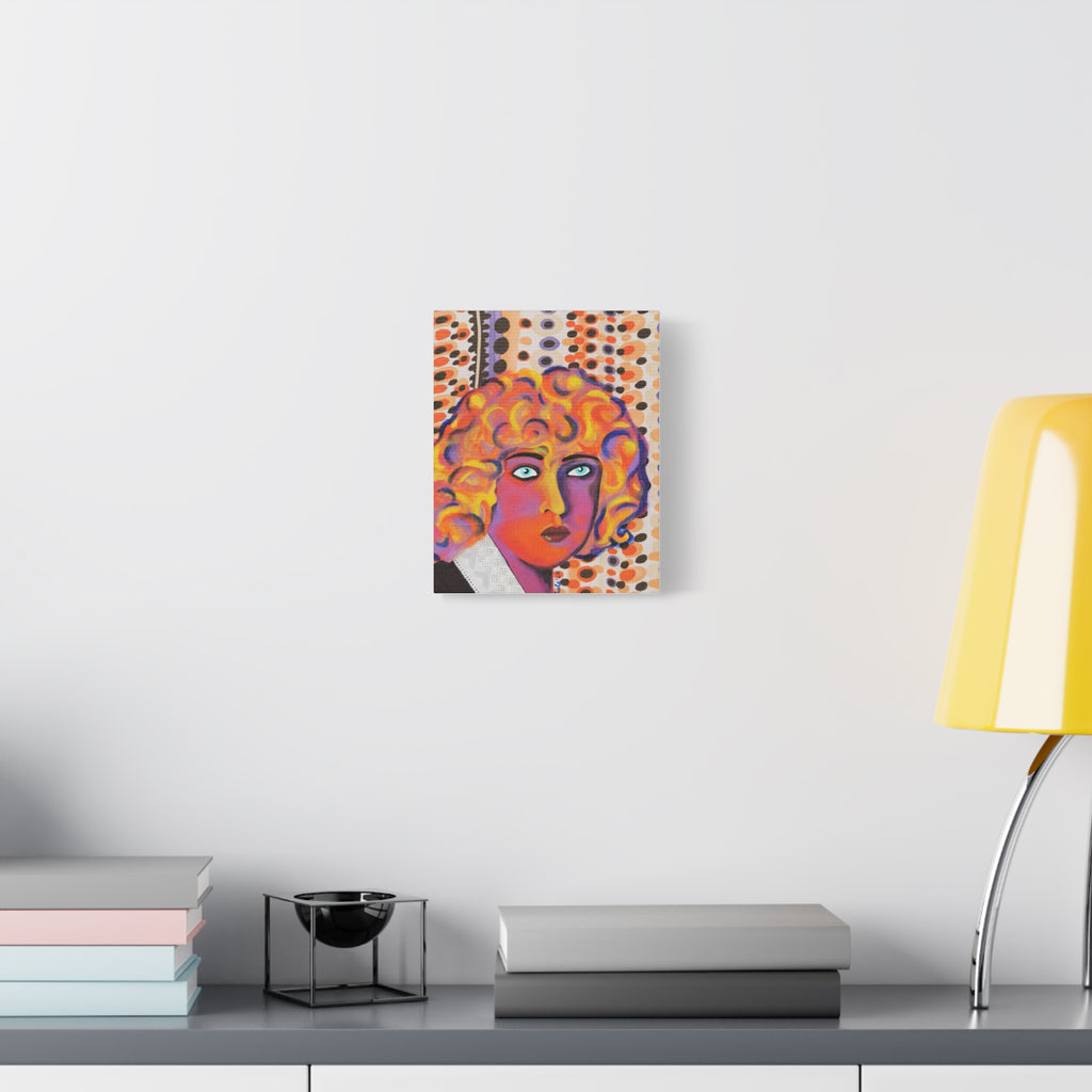 Colorful Pop Art Nahui Olin Portrait Canvas - Matte Stretched Wall Art