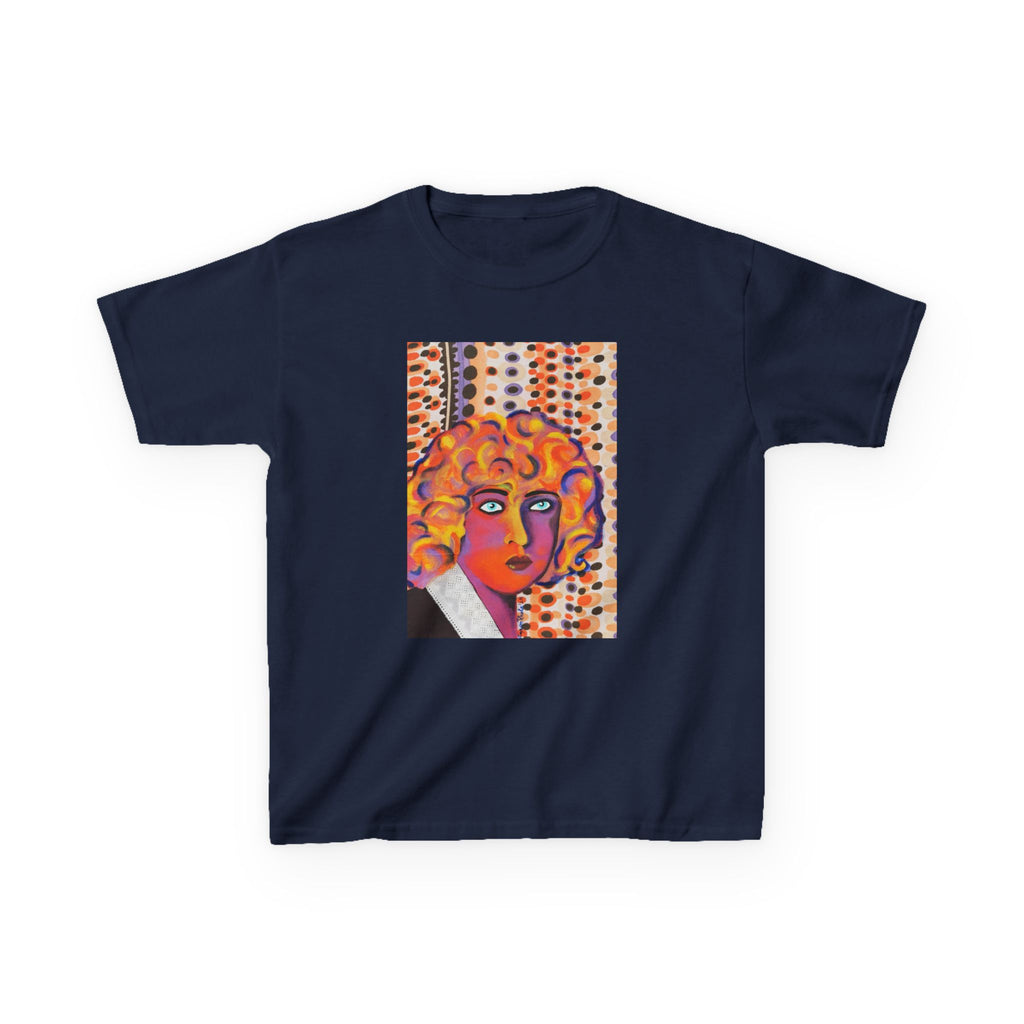 Kids Art Tee — Colorful Nahui Olin Pop Portrait Graphic