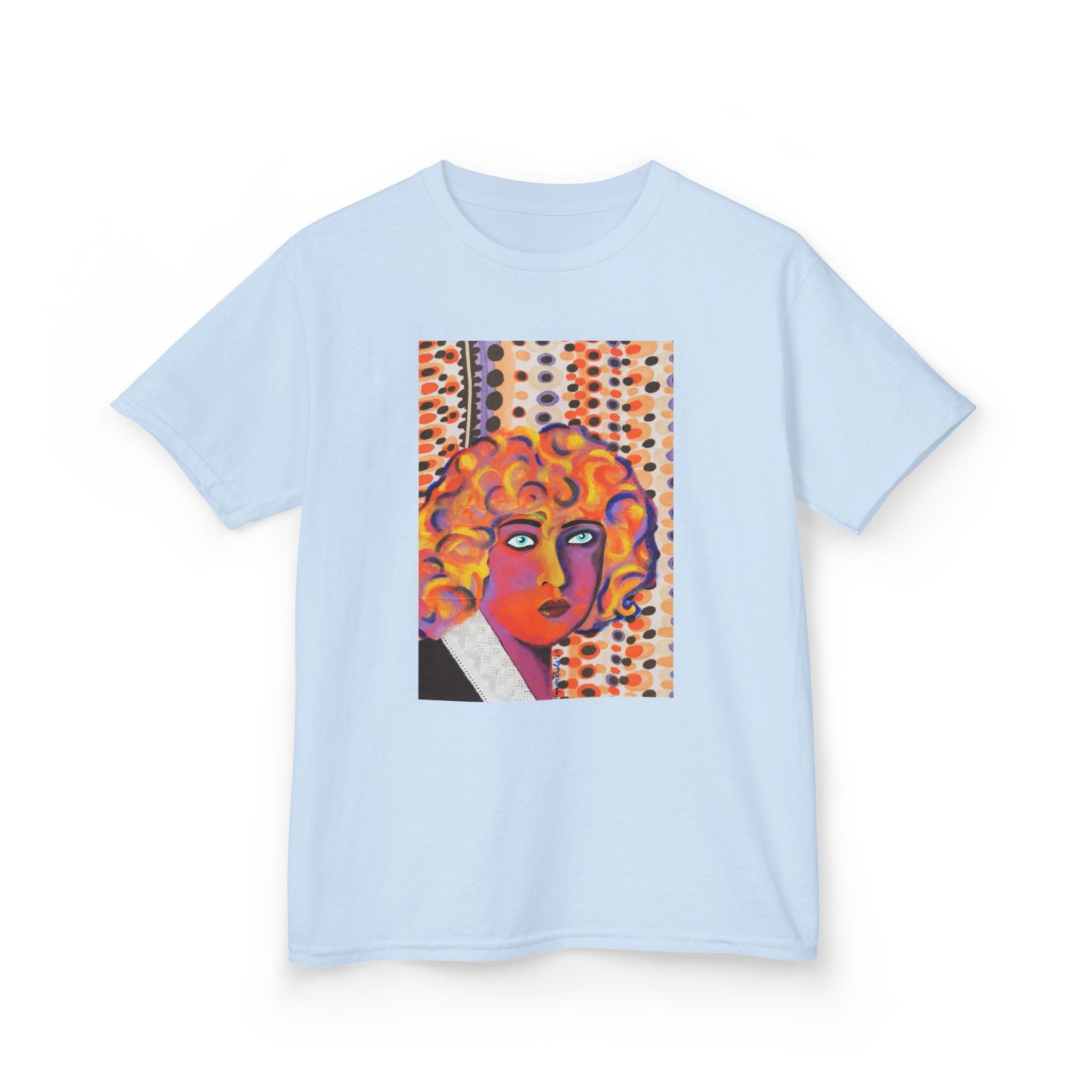 Kids Art Tee — Colorful Nahui Olin Pop Portrait Graphic
