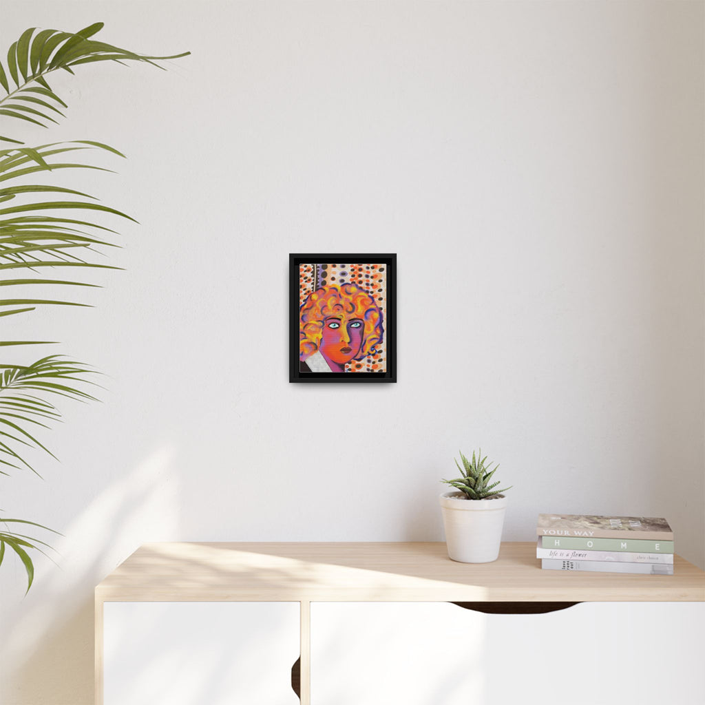 Framed Pop Art Nahui Olin's Portrait Canvas — Colorful Abstract Woman Wall Art
