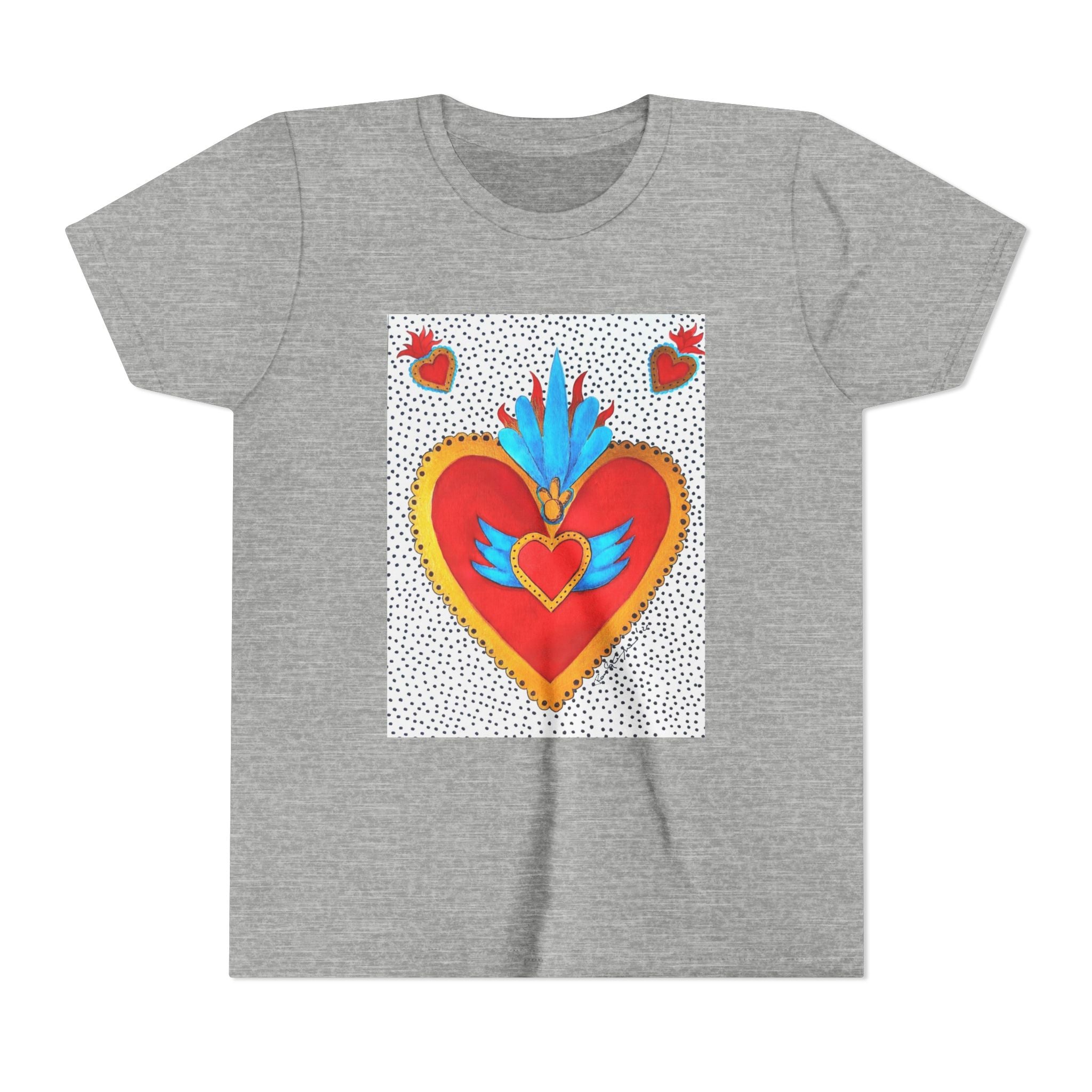 T-shirt enfant - T-shirt enfant graphique Cœur sacré coloré
