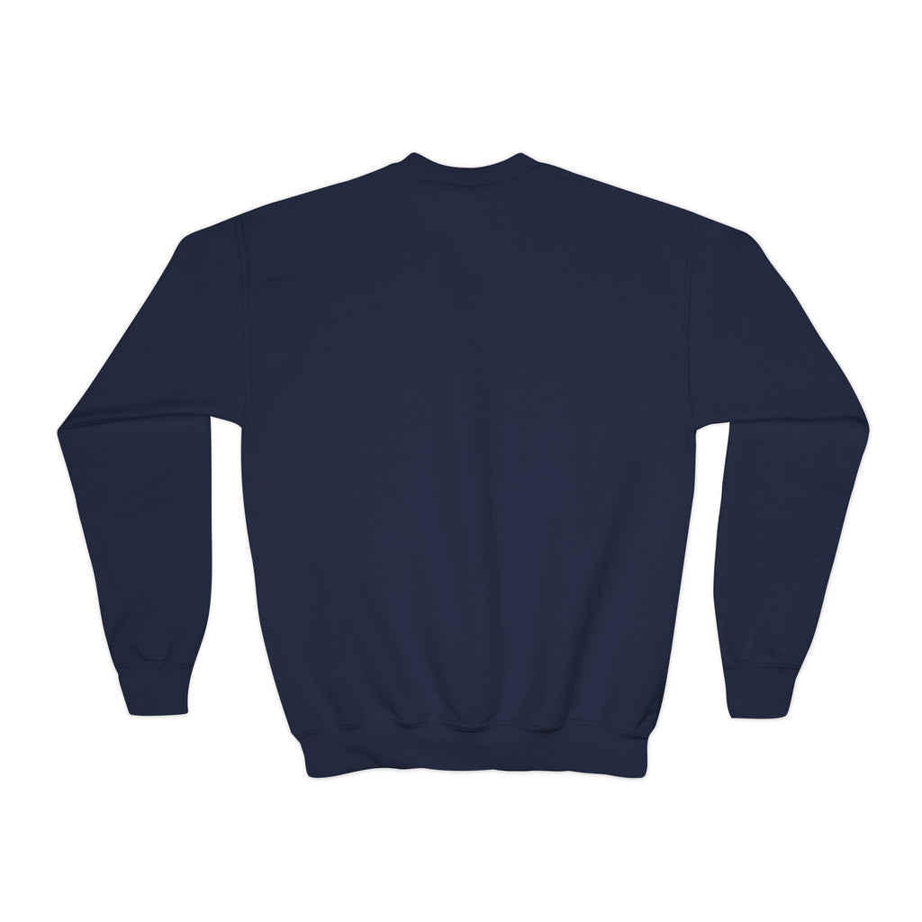 "Tin Heart" Youth Crewneck Sweatshirt — Bright Sacred Heart Graphic Tee for Kids
