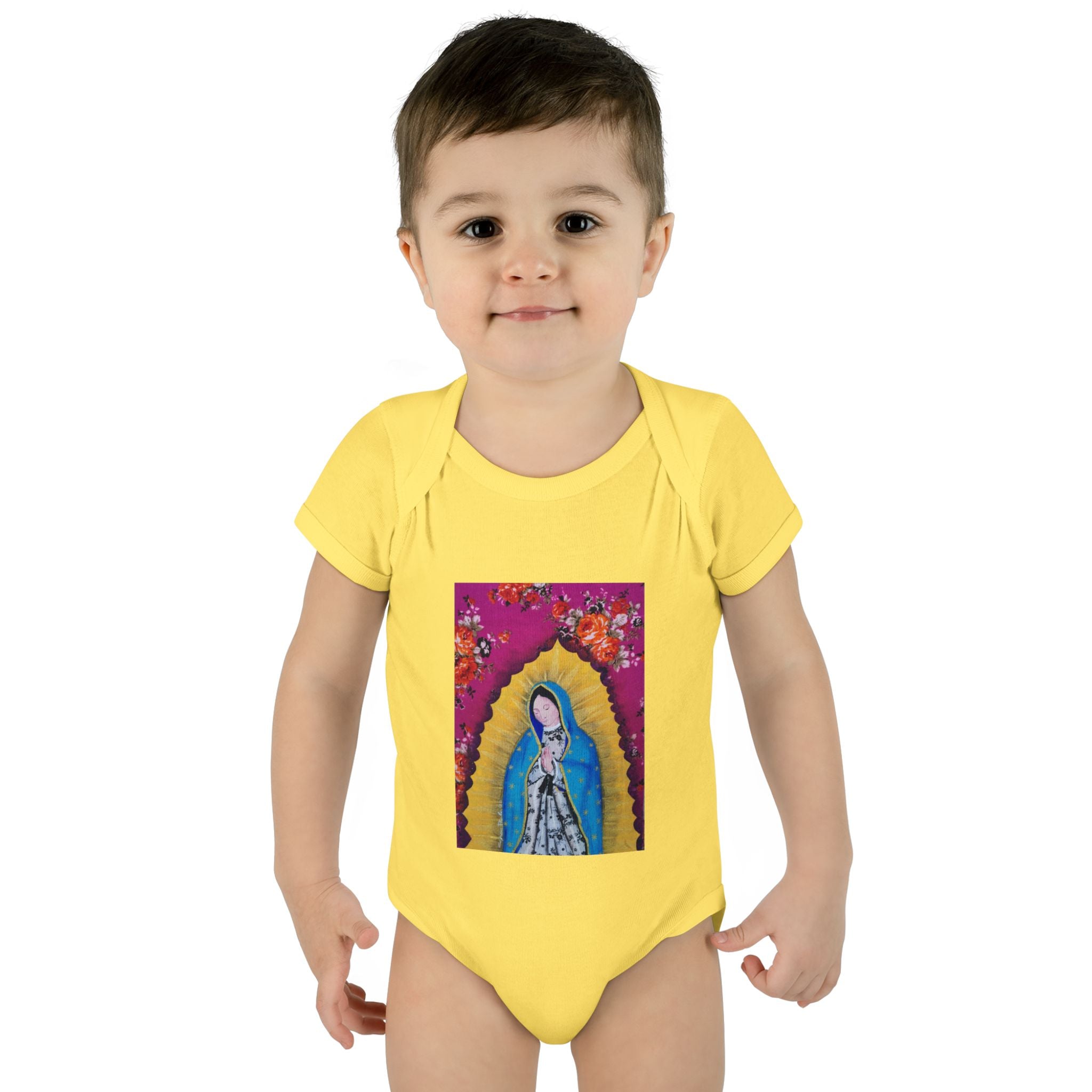 Our Lady of Guadalupe Baby Bodysuit – Infant Catholic Religious Onesie