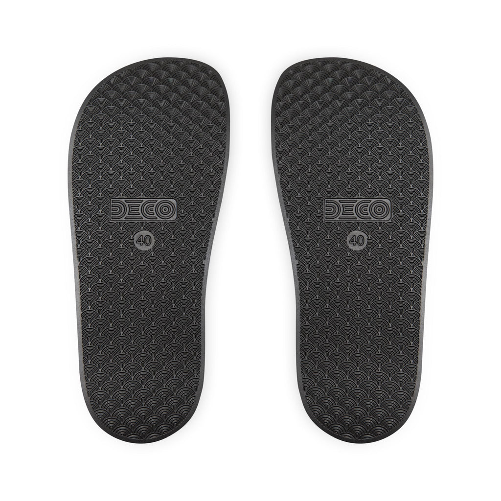 Men's Pizza Monkey Slide Sandals — Removable-Strap Pool Slides