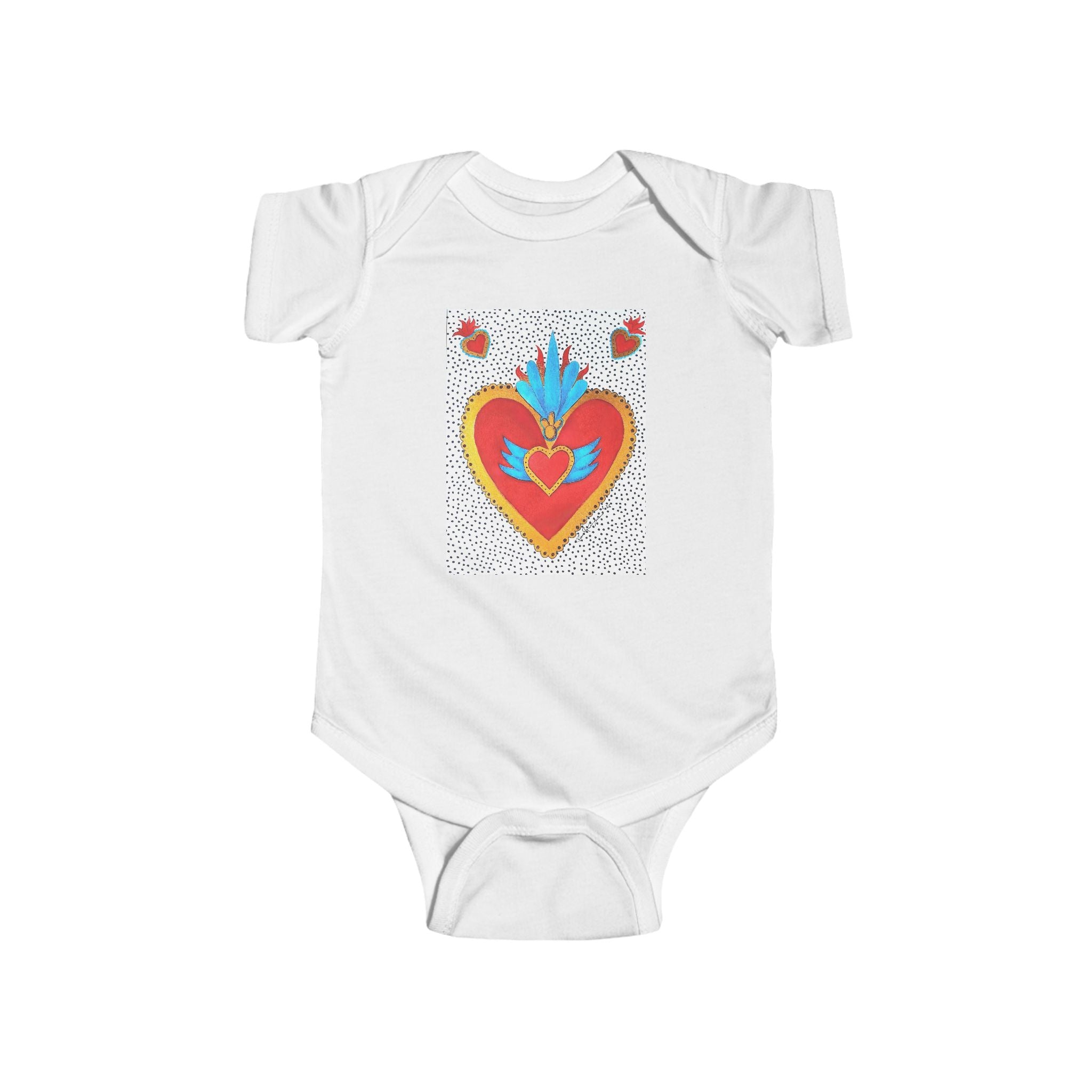 Sacred Heart Baby Bodysuit - Colorful Milagro Infant Onesie