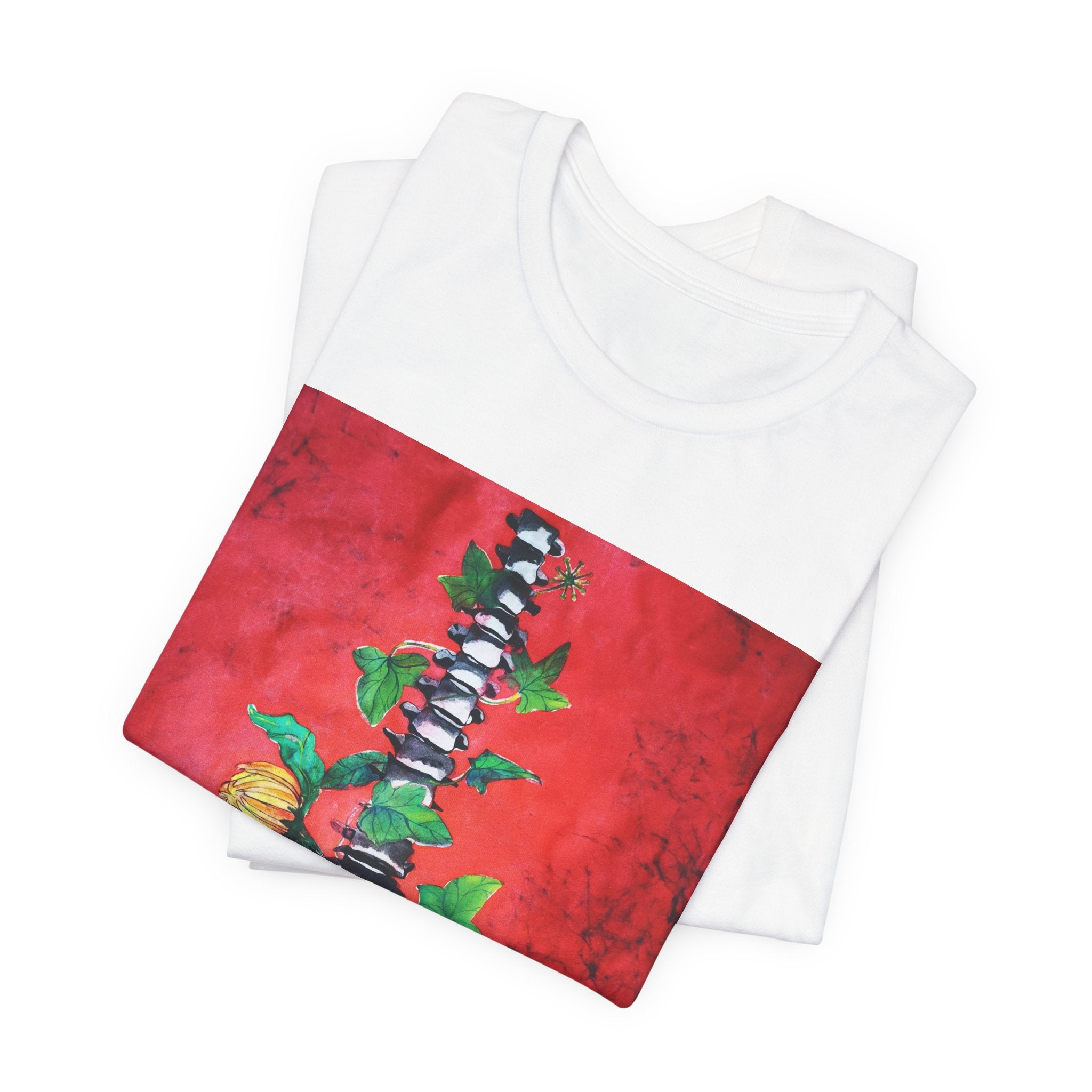 Energía Infinita — Floral Spine T-Shirt | Alma Ligera