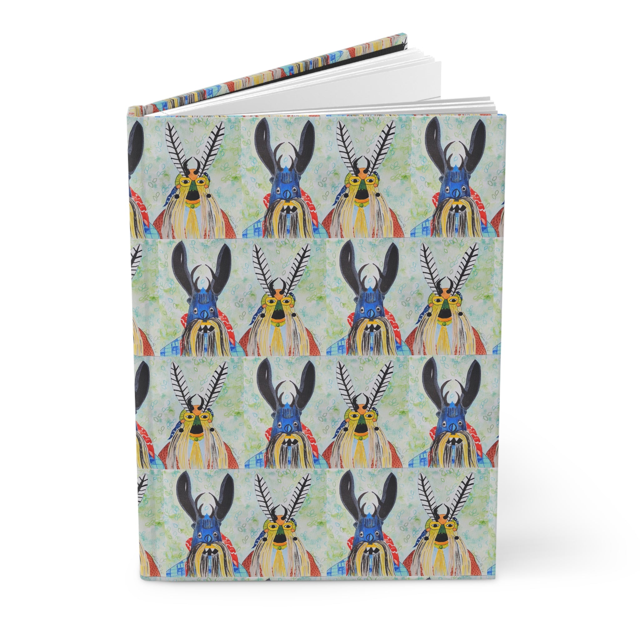Colorful Antlered Animal Hardcover Journal — Whimsical Wildlife Notebook for Sketching, Journaling & Gifts