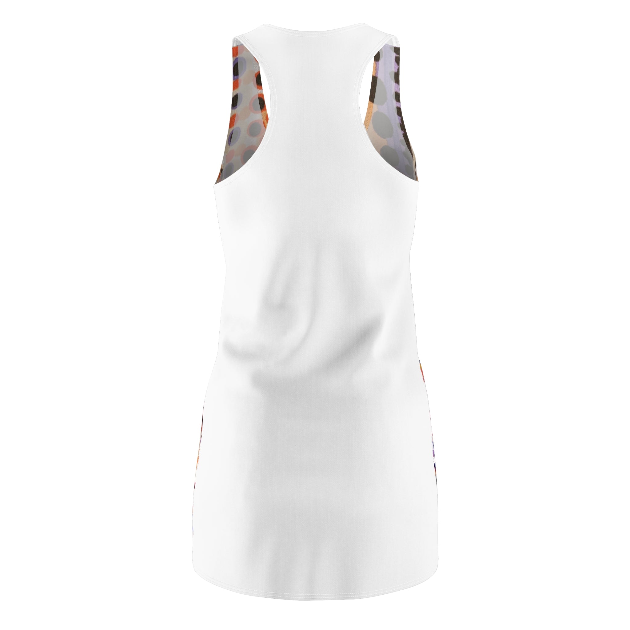 Abstract Pop Art Racerback Dress — Bold Colorful Portrait Print