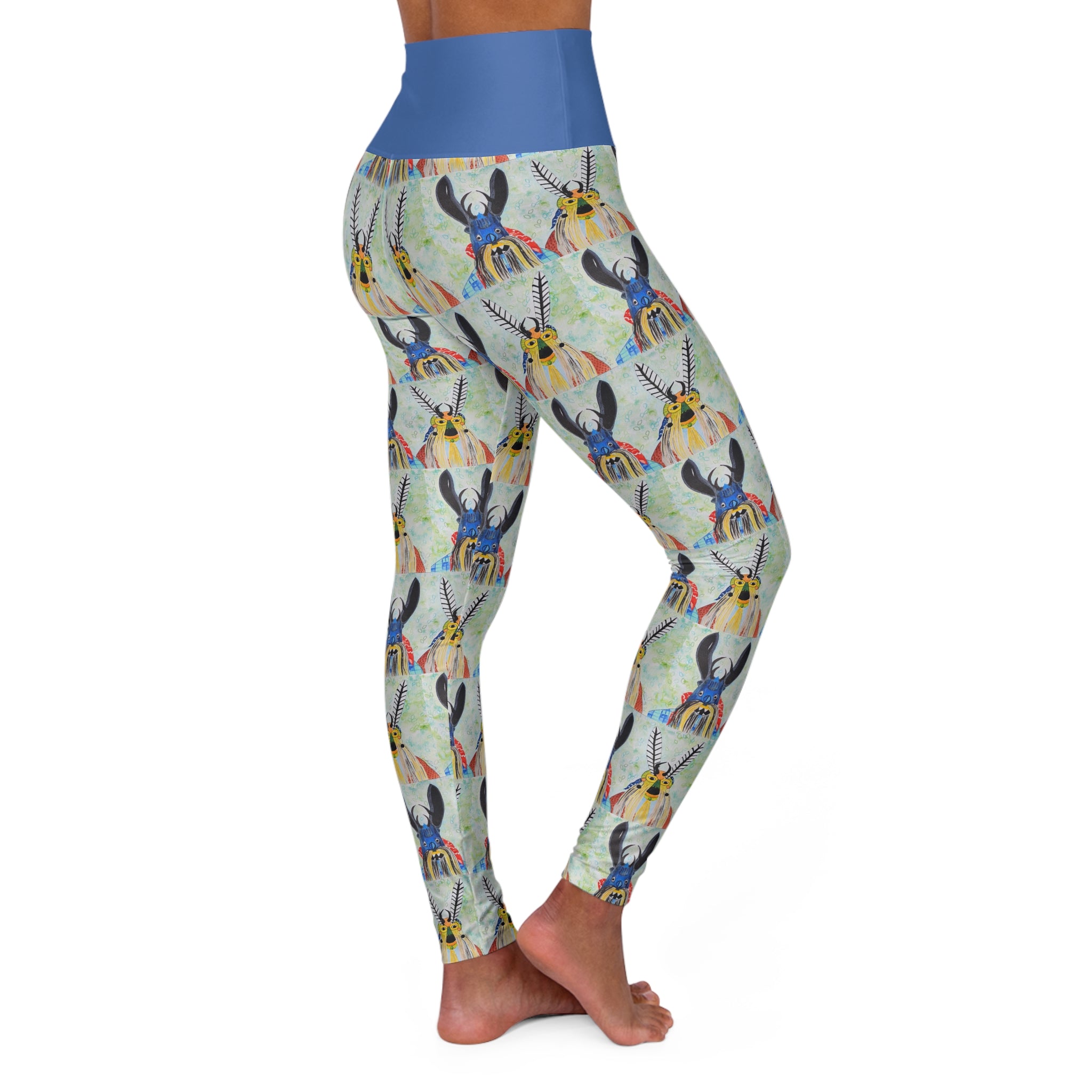 Bunny Rainbow High-Waist Yoga Leggings