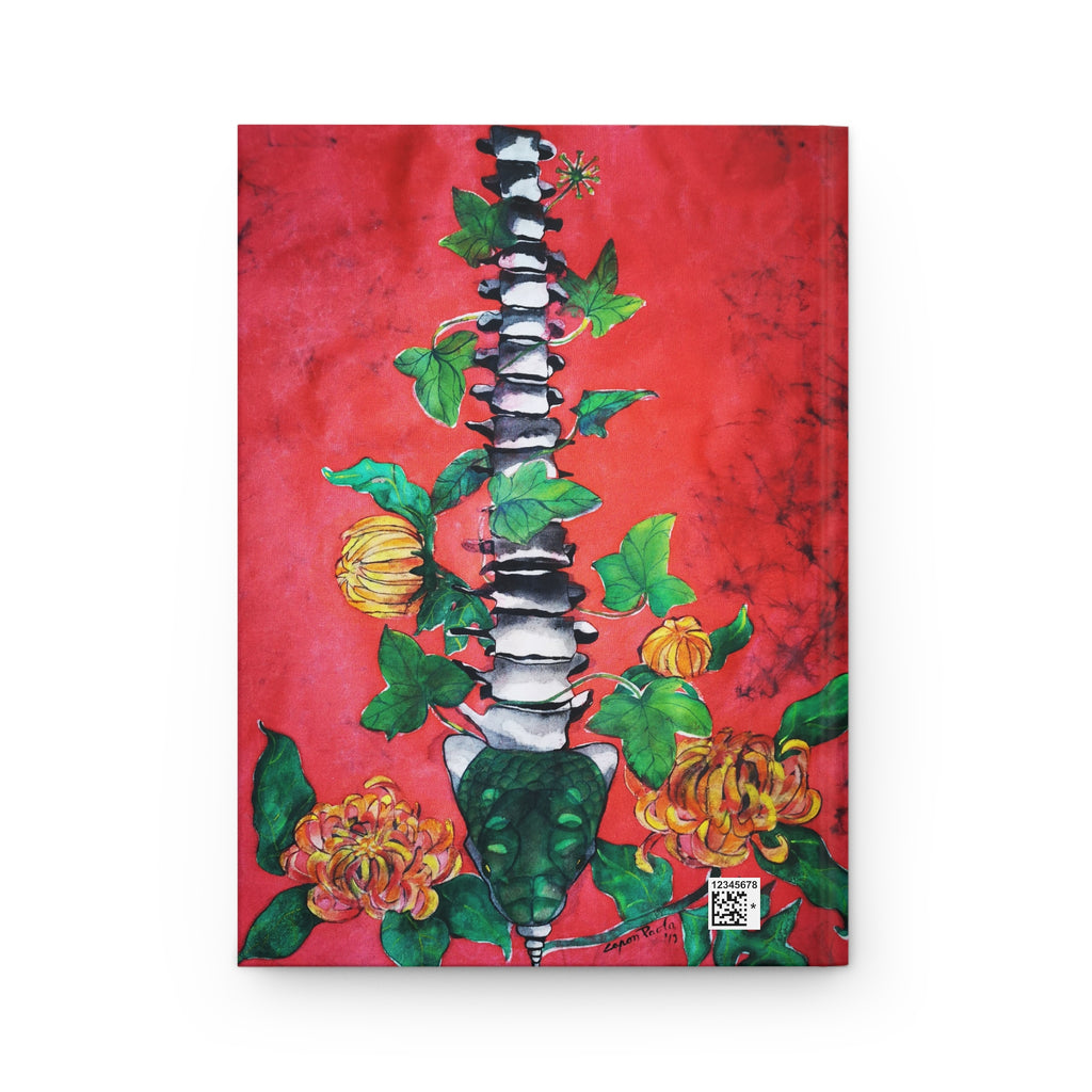 Floral Spine Hardcover Journal — Botanical Anatomy Art Notebook