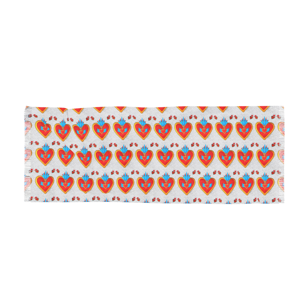 Foulard léger – Écharpe de printemps légère à motif cœur rétro