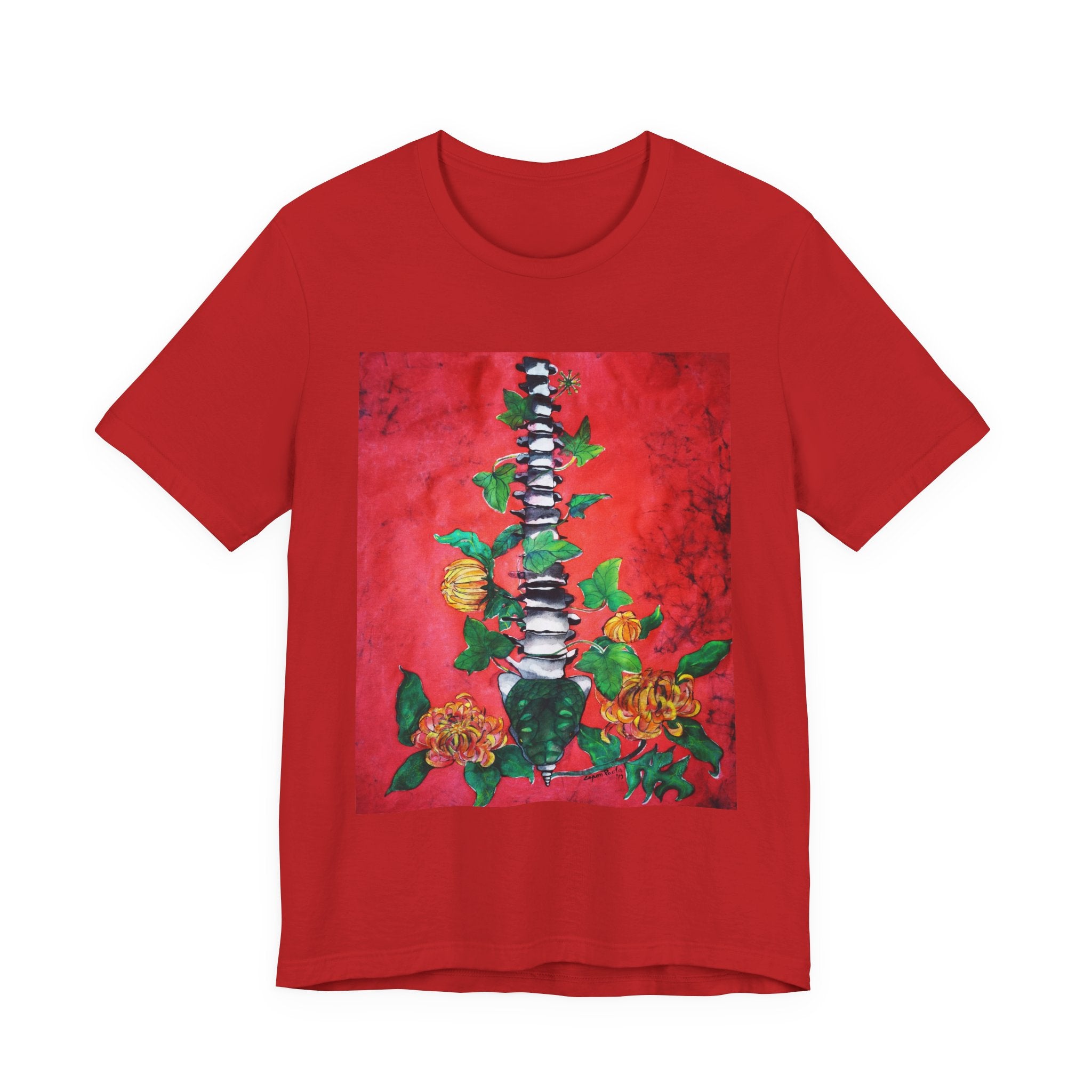Energía Infinita — Floral Spine T-Shirt | Alma Ligera