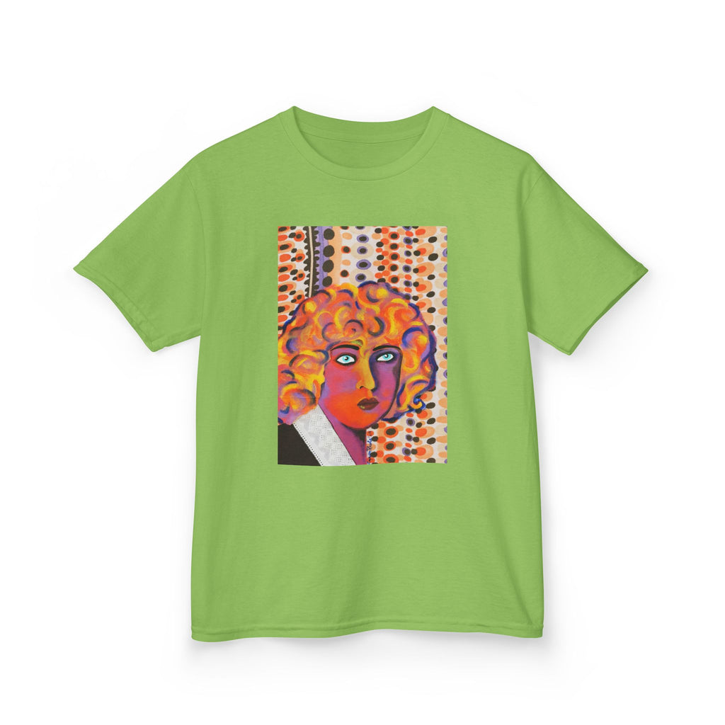 Kids Art Tee — Colorful Nahui Olin Pop Portrait Graphic