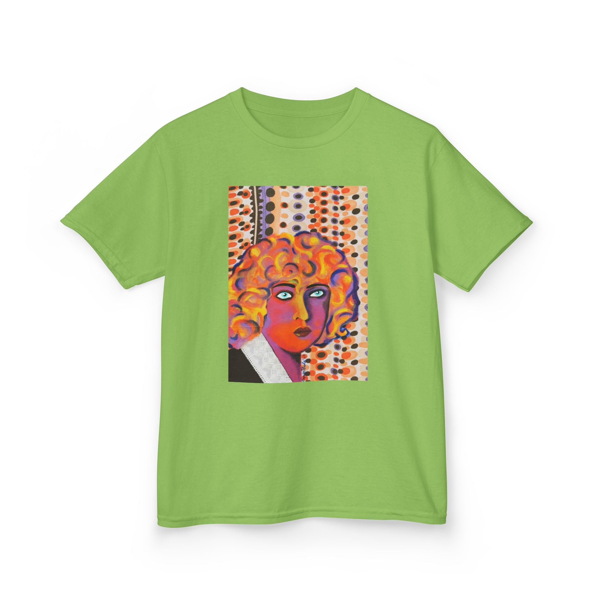 Kids Art Tee — Colorful Nahui Olin Pop Portrait Graphic