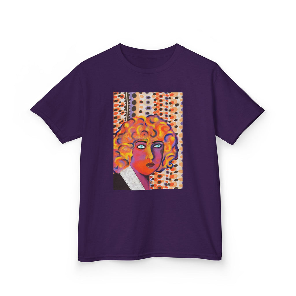 Kids Art Tee — Colorful Nahui Olin Pop Portrait Graphic