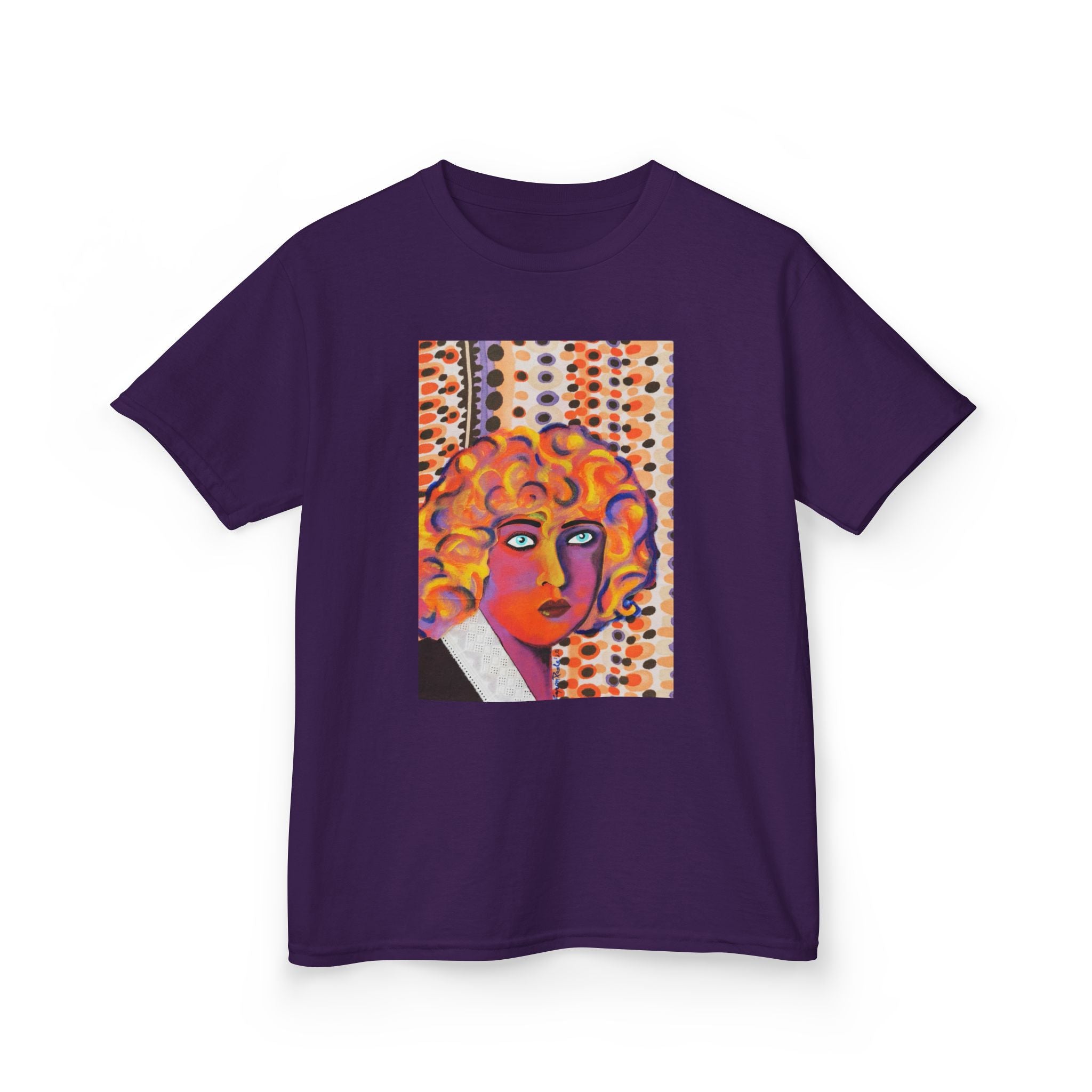 Kids Art Tee — Colorful Nahui Olin Pop Portrait Graphic