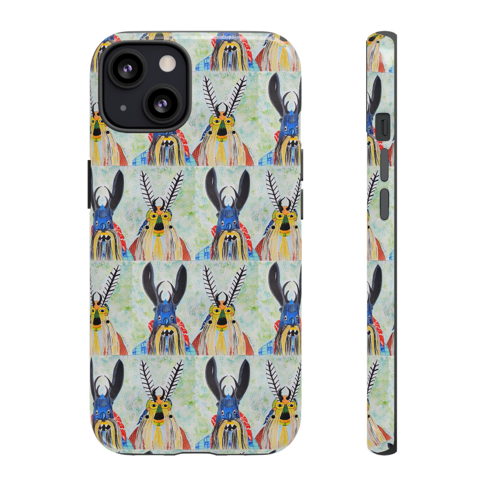 Colorful Tribal Stag Phone Case — Vibrant Antler Art Protective Case