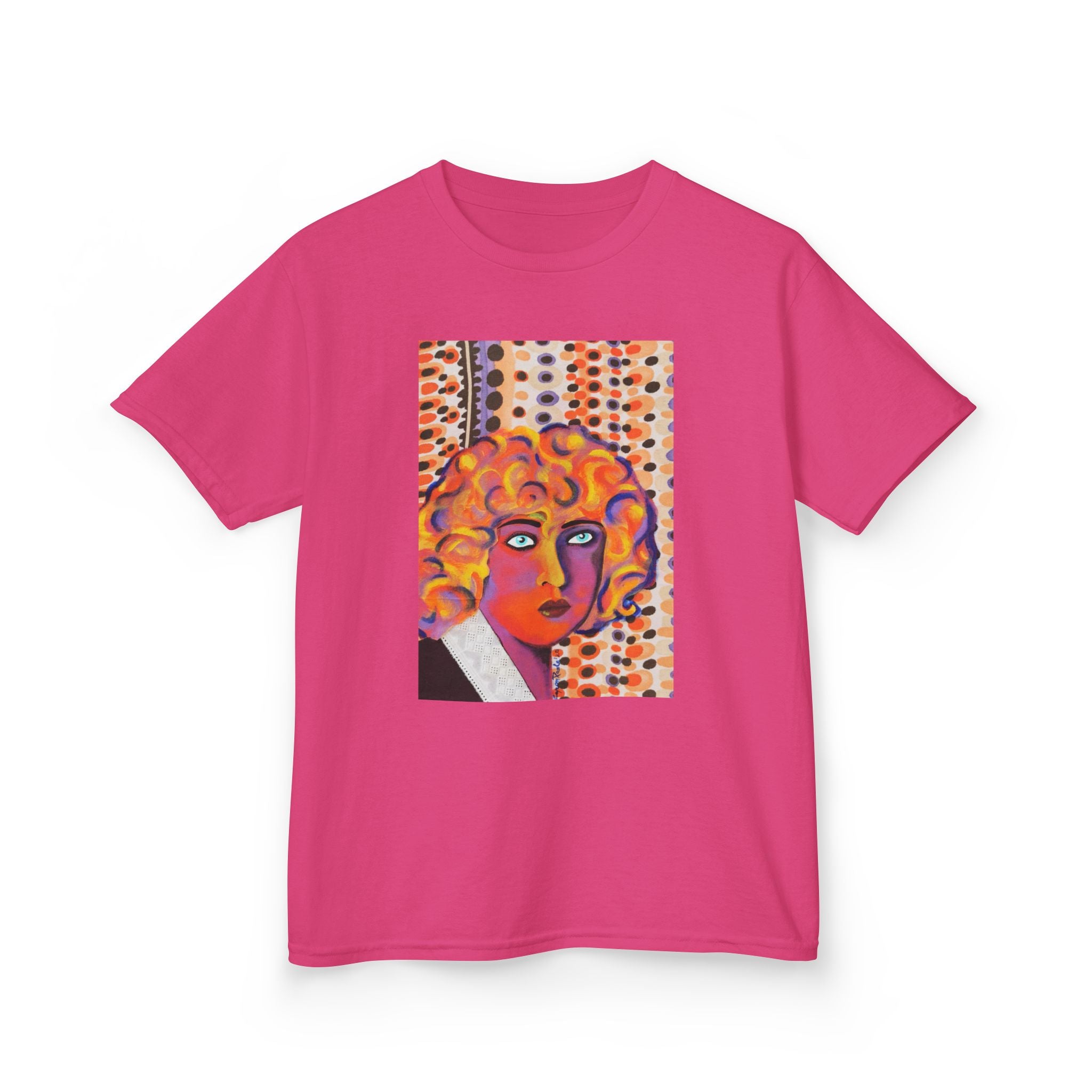 Kids Art Tee — Colorful Nahui Olin Pop Portrait Graphic